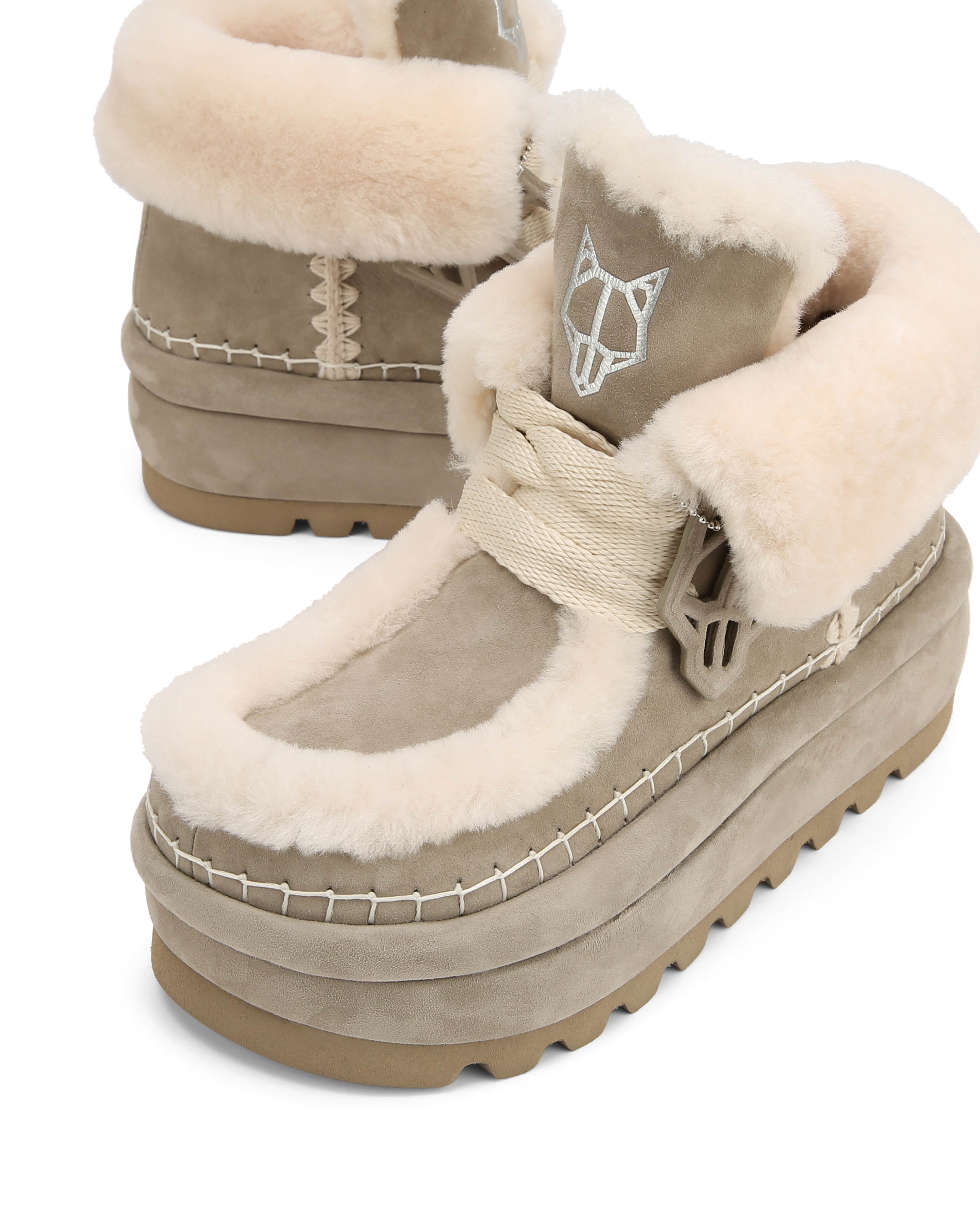 Bambi Yetti Stone Suede