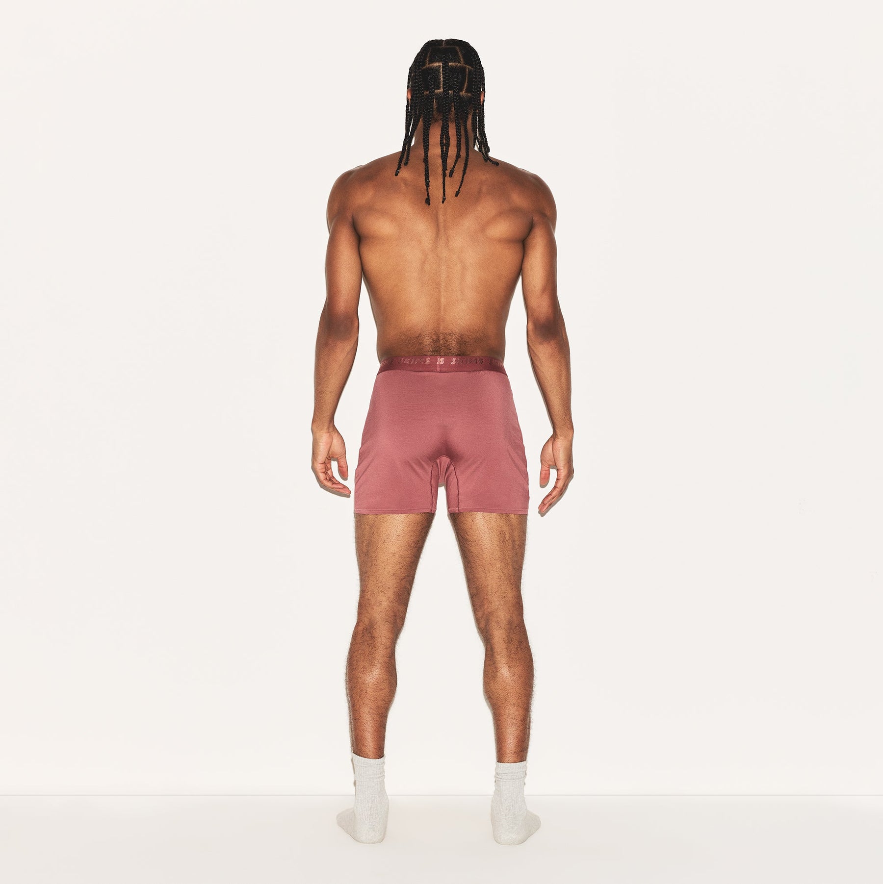 SKIMS STRETCH MENS KNIT BOXER | CORDOVAN