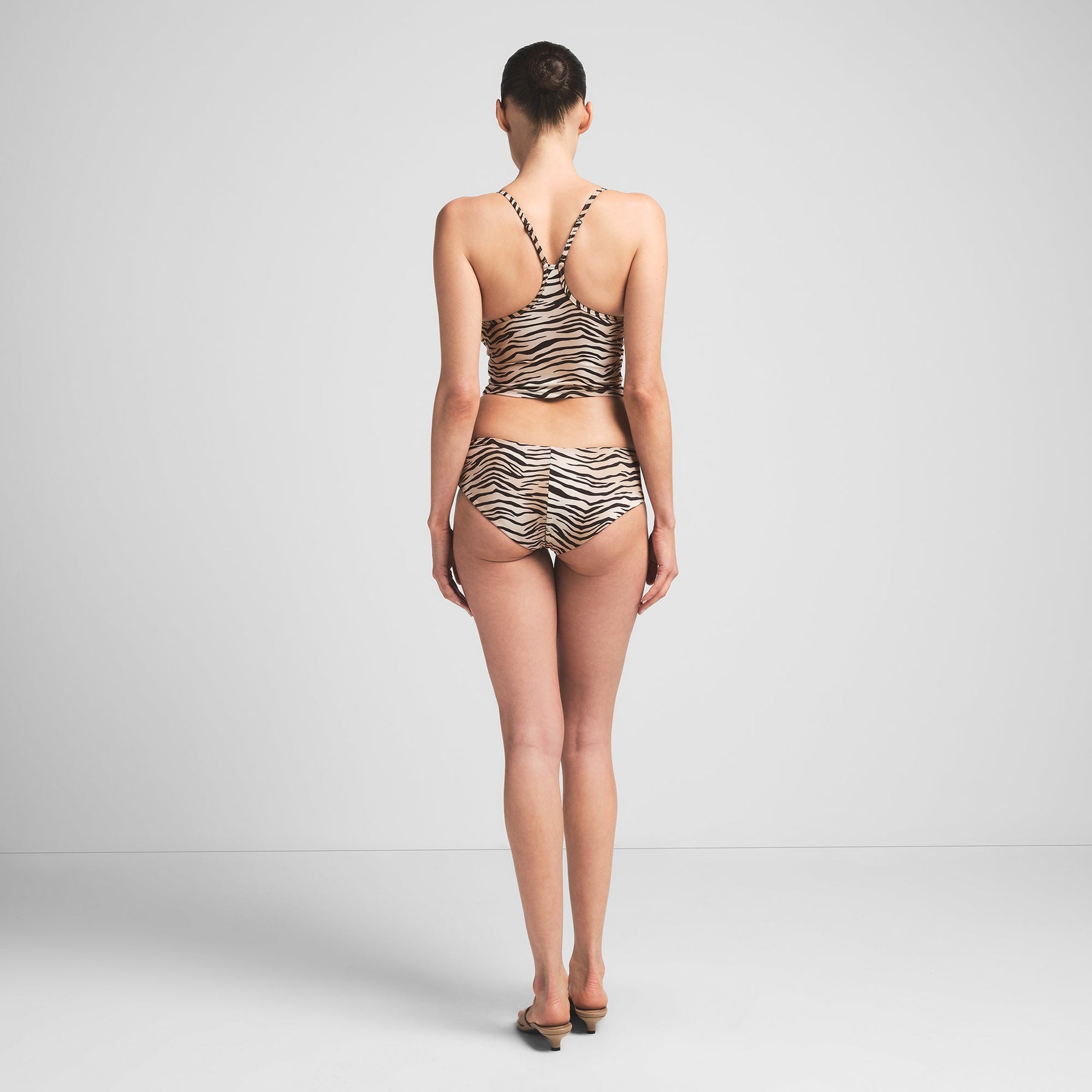 SIGNATURE SWIM HIPSTER BIKINI BOTTOM | CHAMPAGNE TIGER PRINT