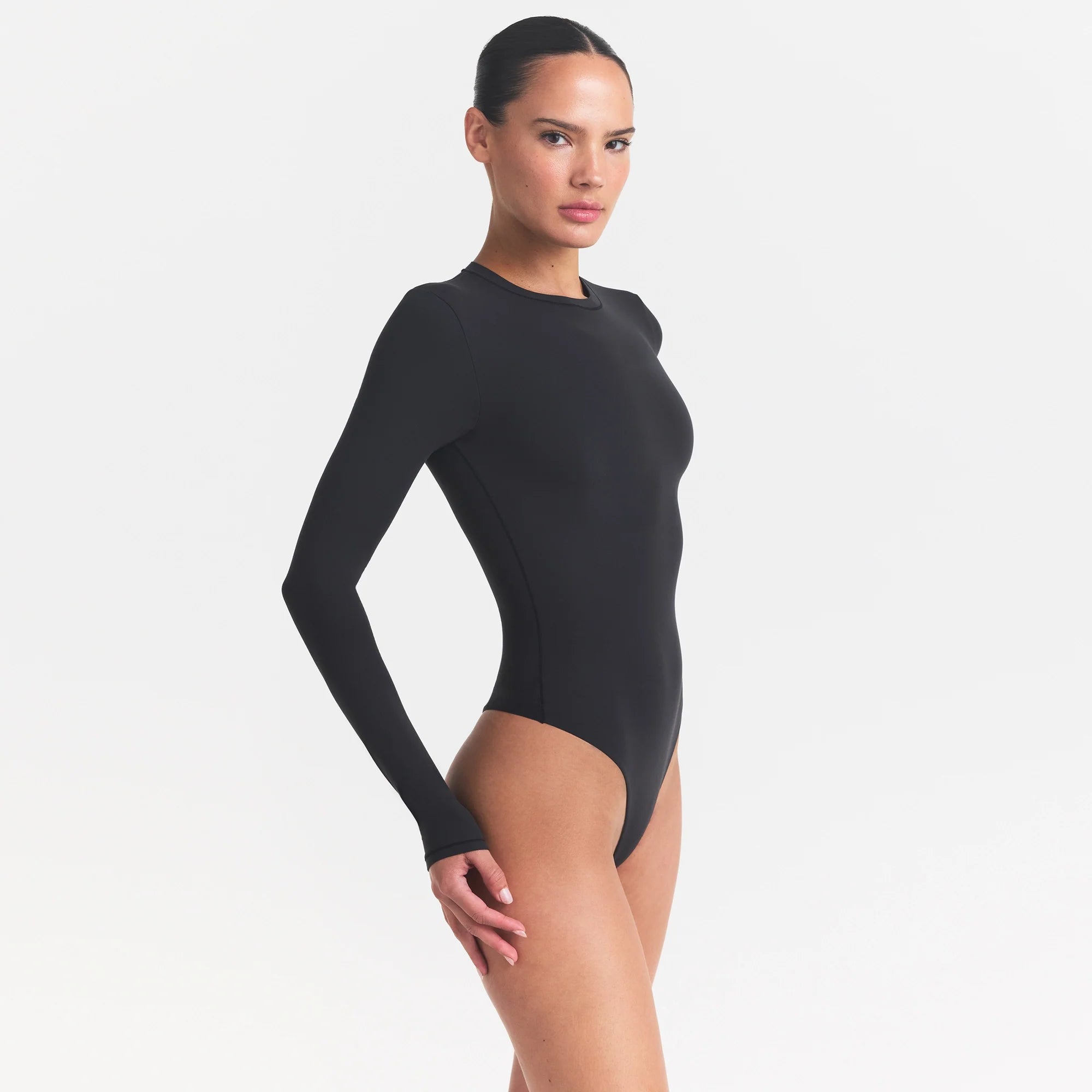 Fits Everybody Long Sleeve Crew Neck Bodysuit