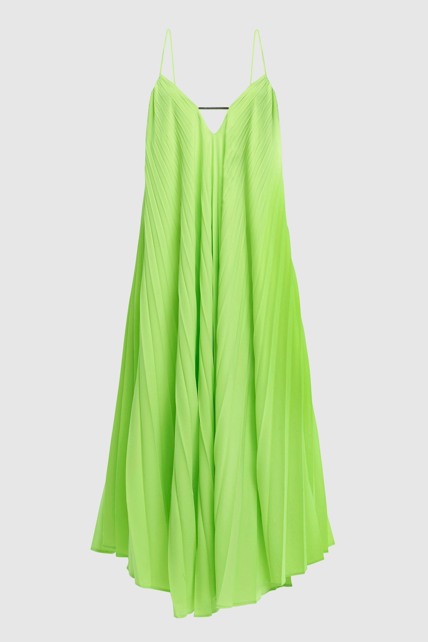 OPEN BACK PLEATED MIDI DRESS