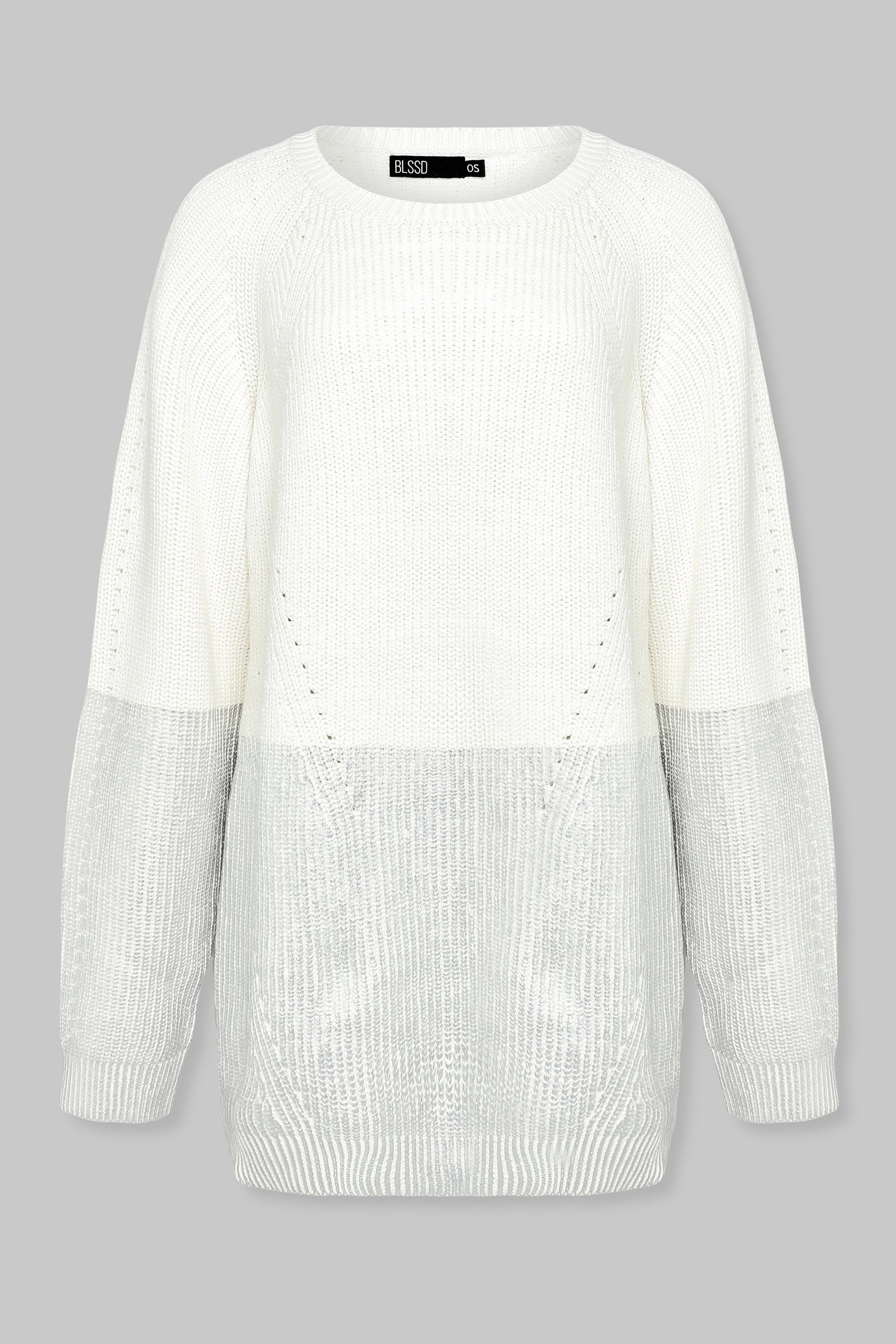 METALLIC EDGE KNIT SWEATER