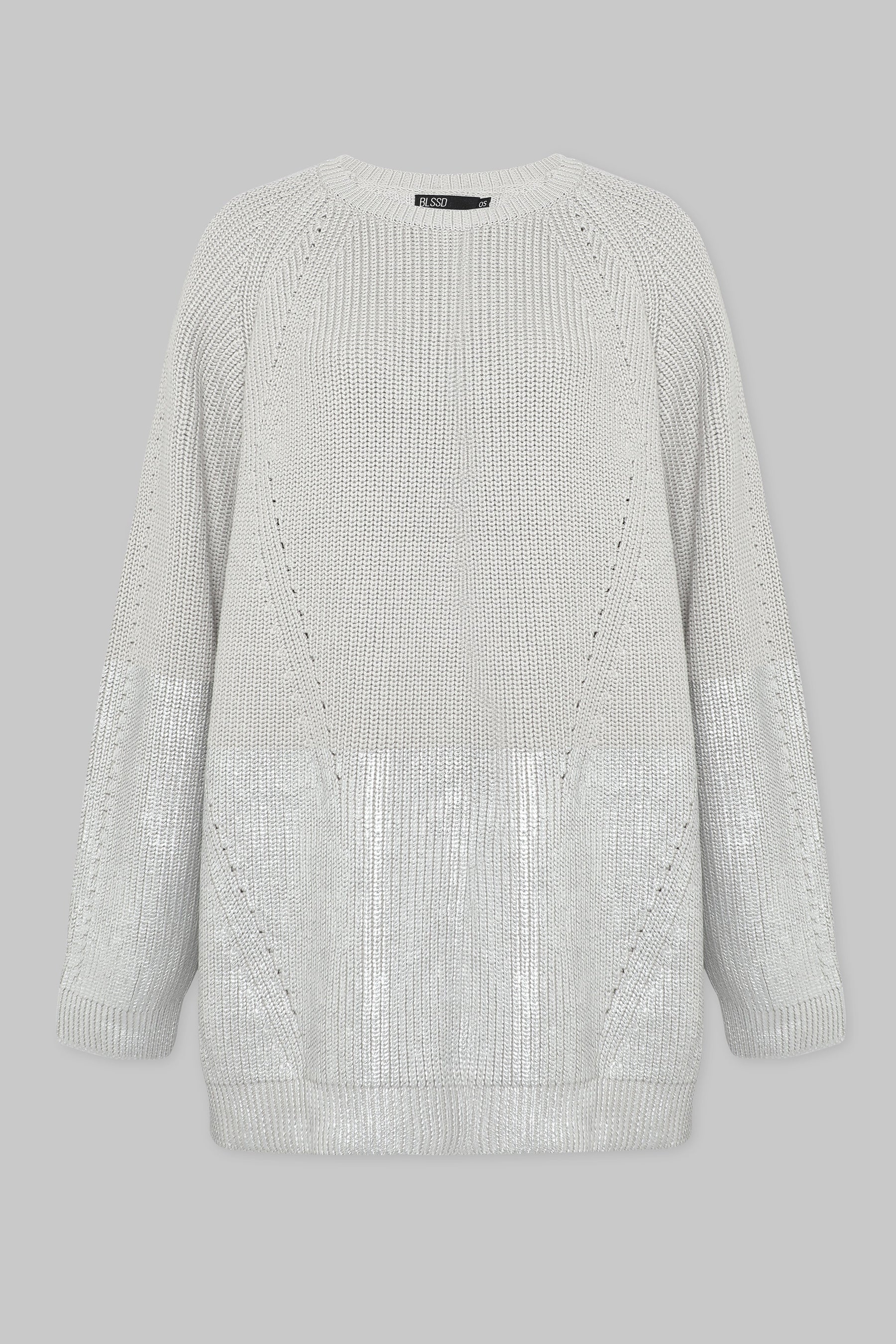 METALLIC EDGE KNIT SWEATER