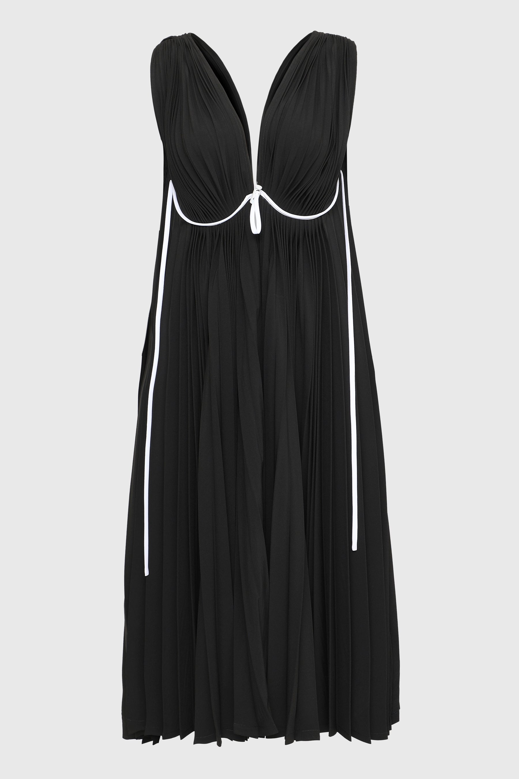 PLEATED DRESS W/ BRA LINES