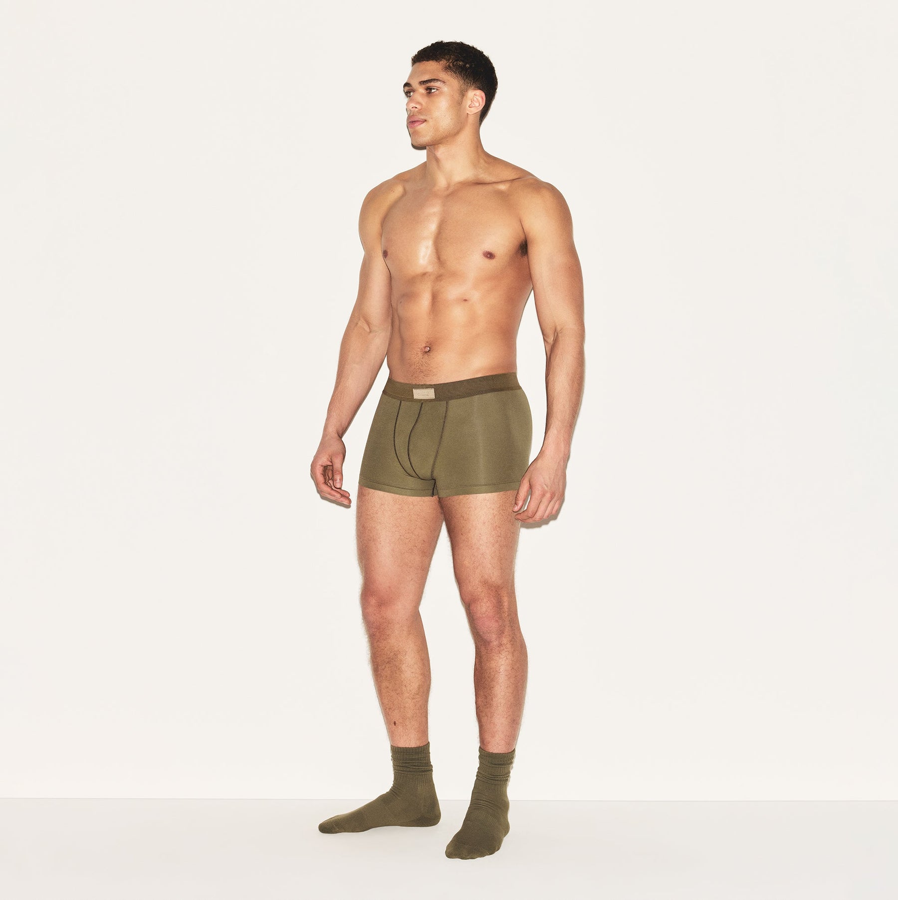 SKIMS COTTON MENS TRUNK | ARMY