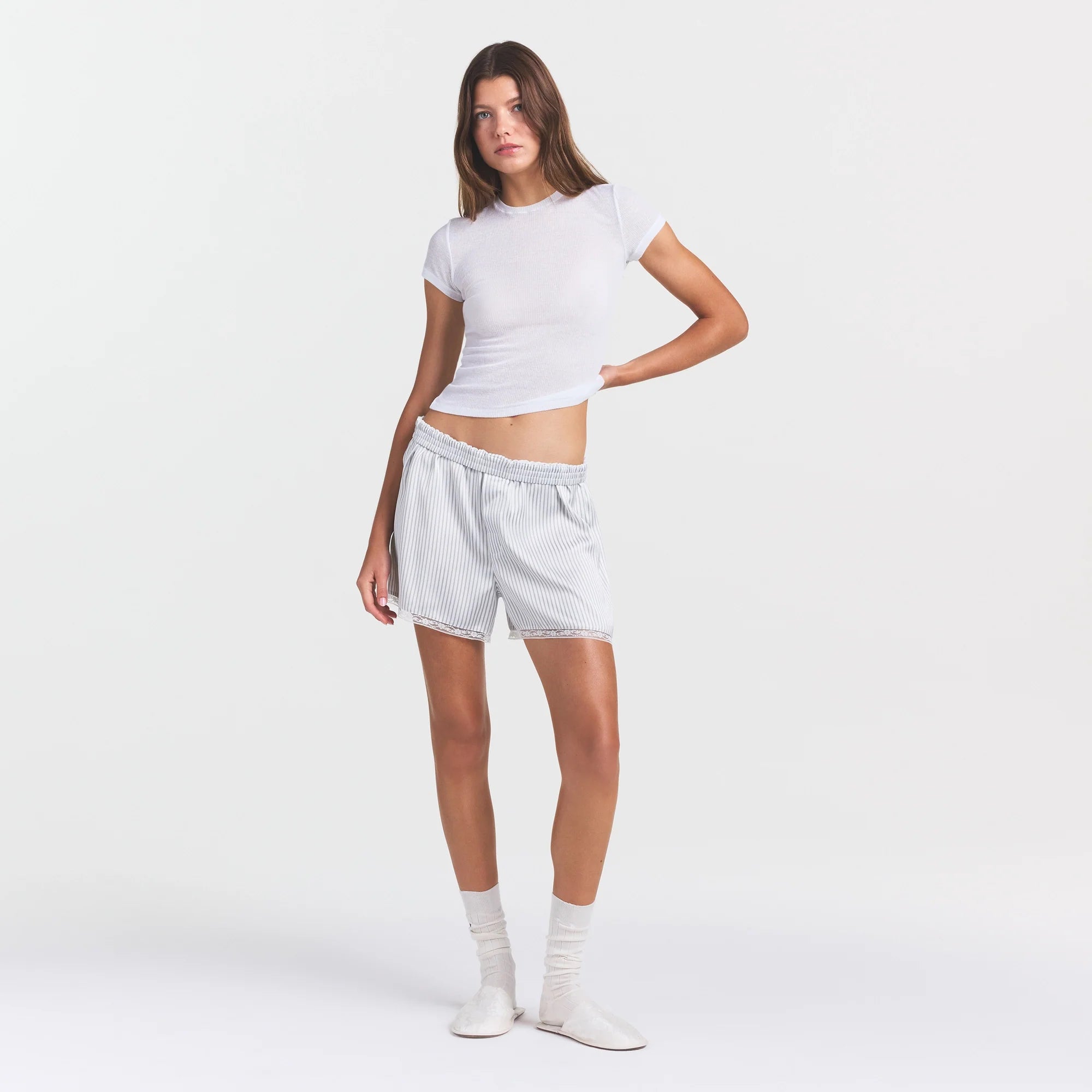 Woven Shine Lace Boxer