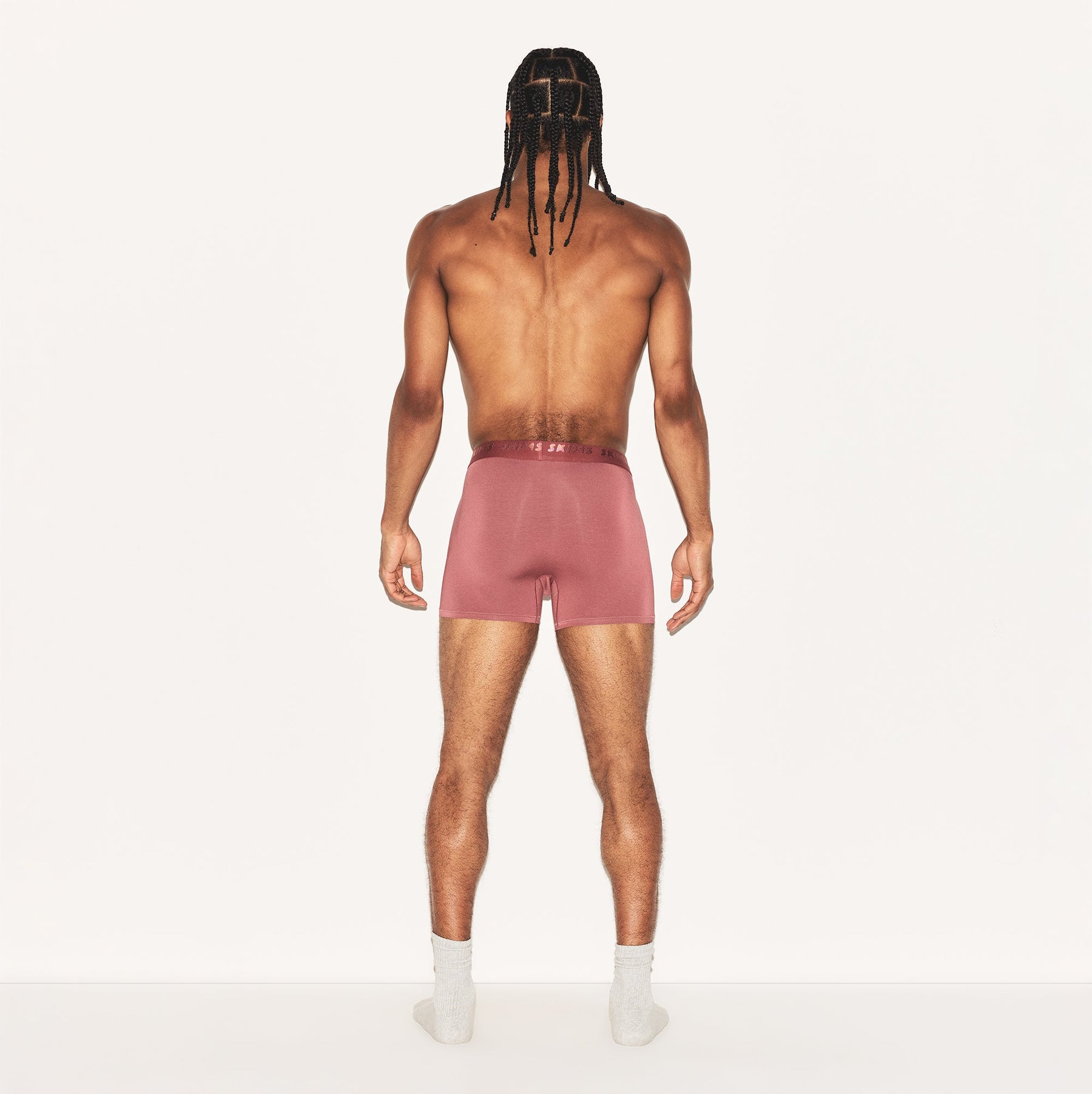 SKIMS STRETCH MENS 3" BOXER BRIEF | CORDOVAN