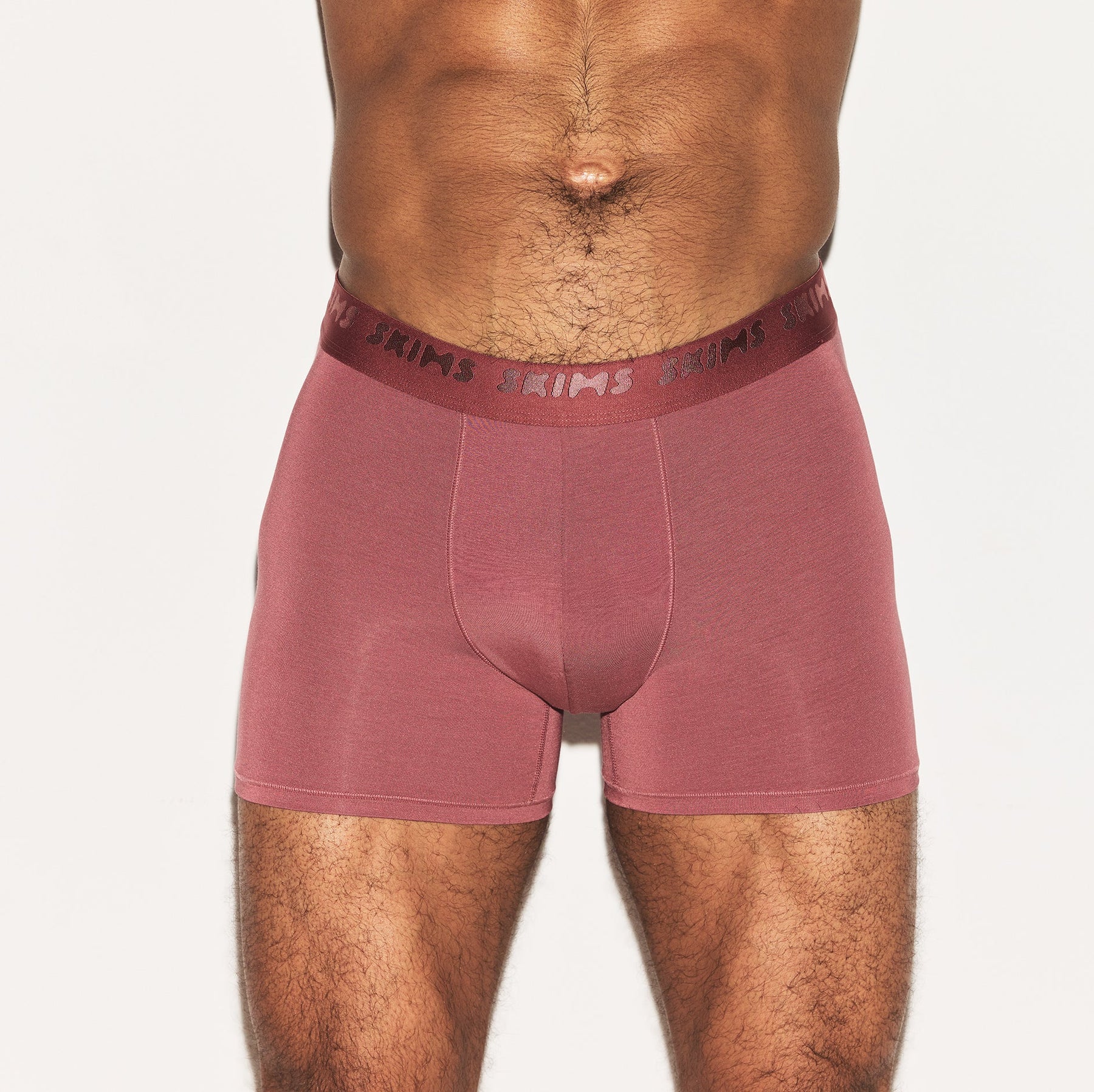 SKIMS STRETCH MENS 3" BOXER BRIEF | CORDOVAN