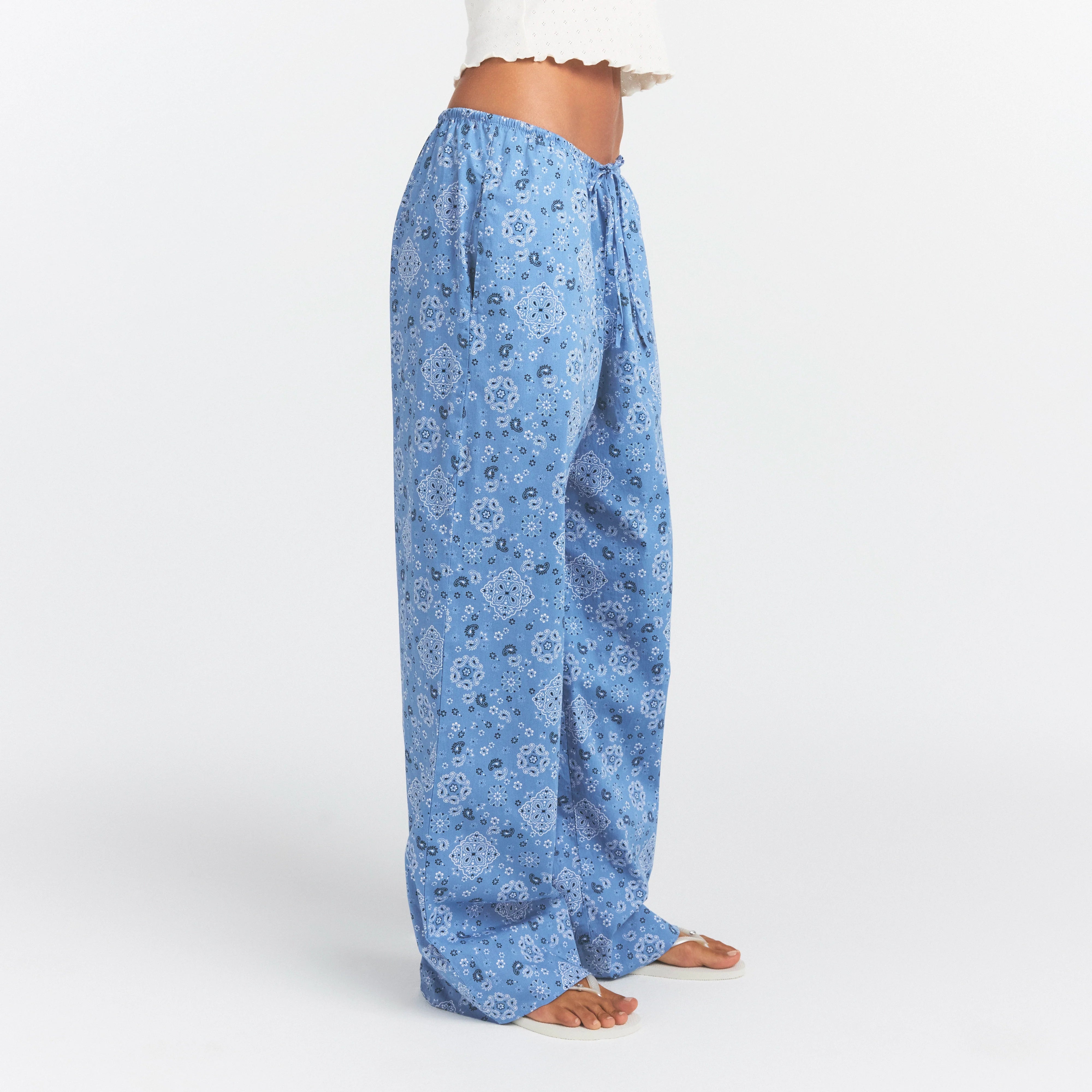 Cotton Poplin Sleep Straight Leg Pant