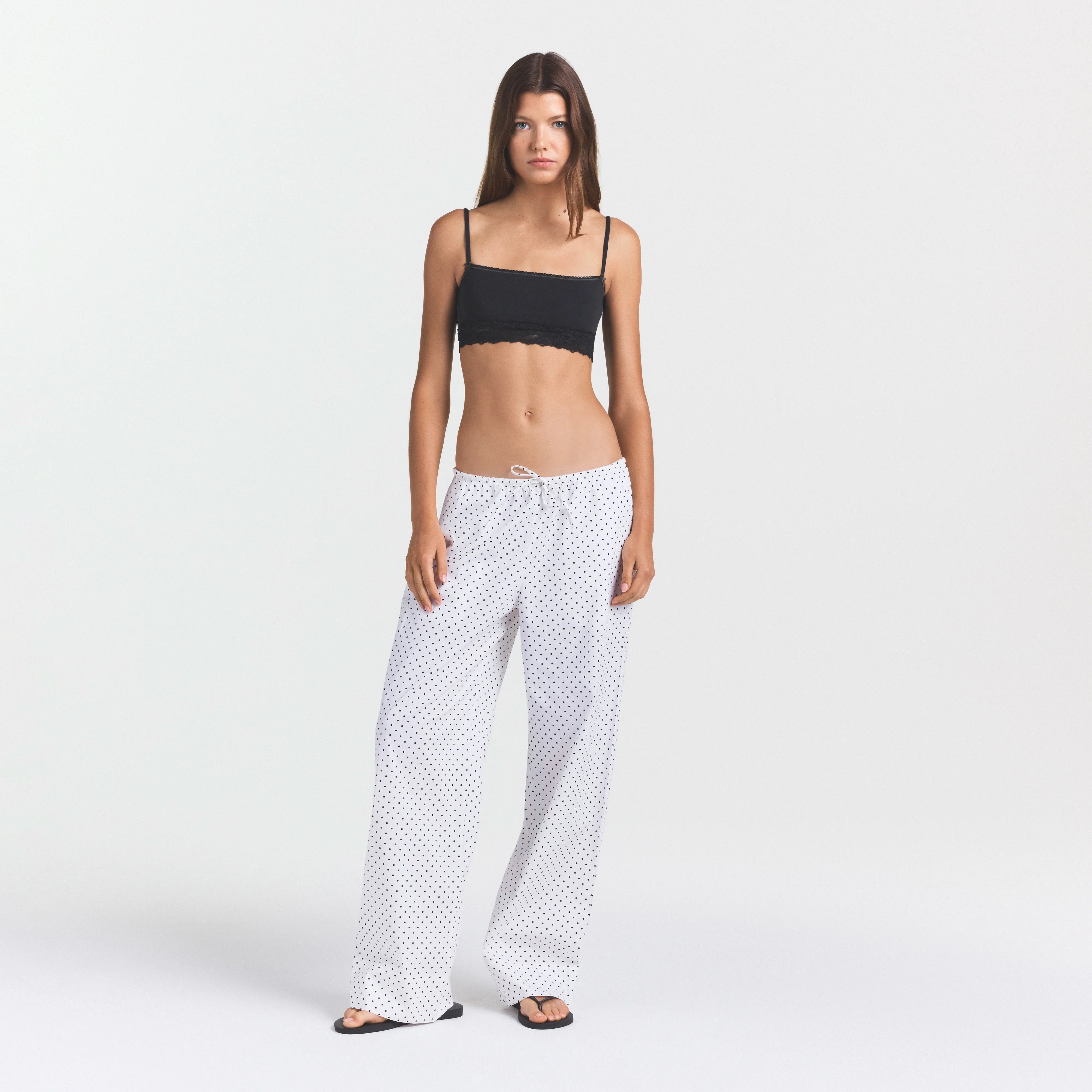 Cotton Poplin Sleep Straight Leg Pant
