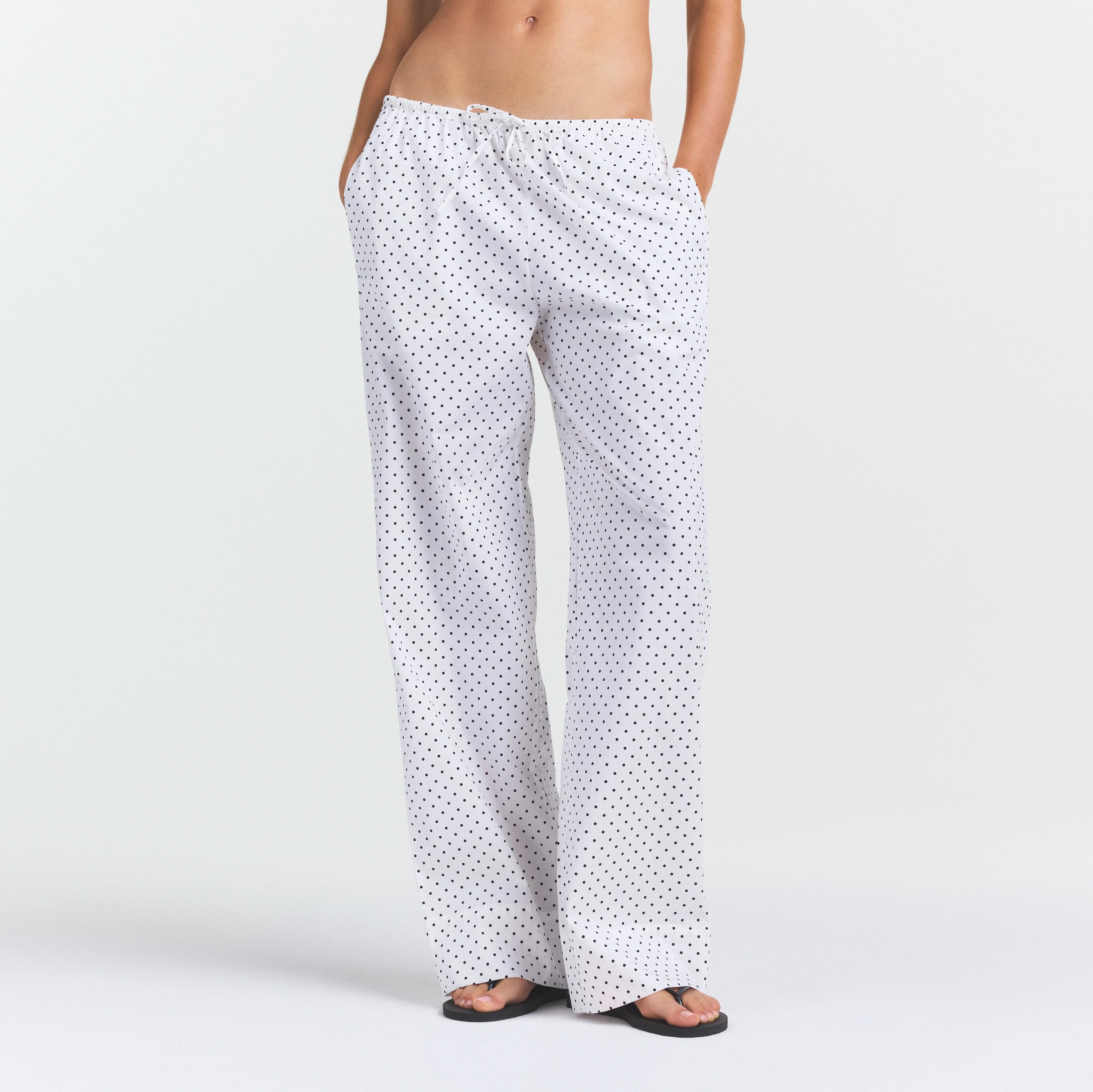 Cotton Poplin Sleep Straight Leg Pant