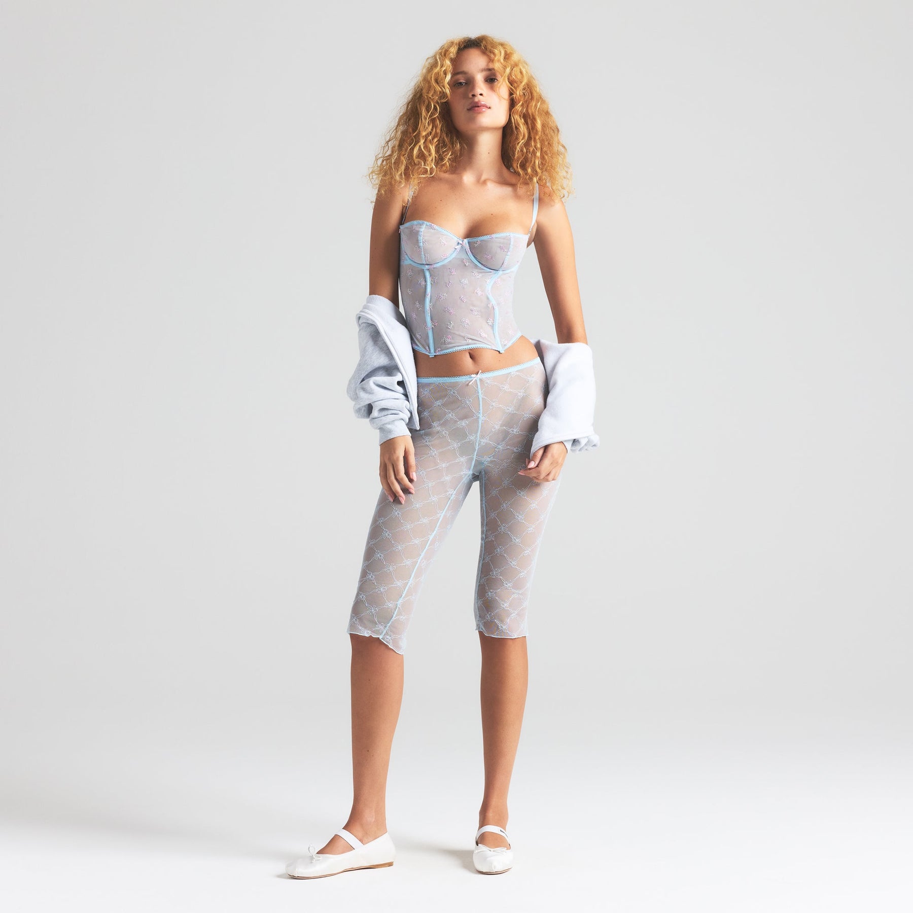 SPRING INTIMATES CAPRI | POWDER BLUE BOW TULLE