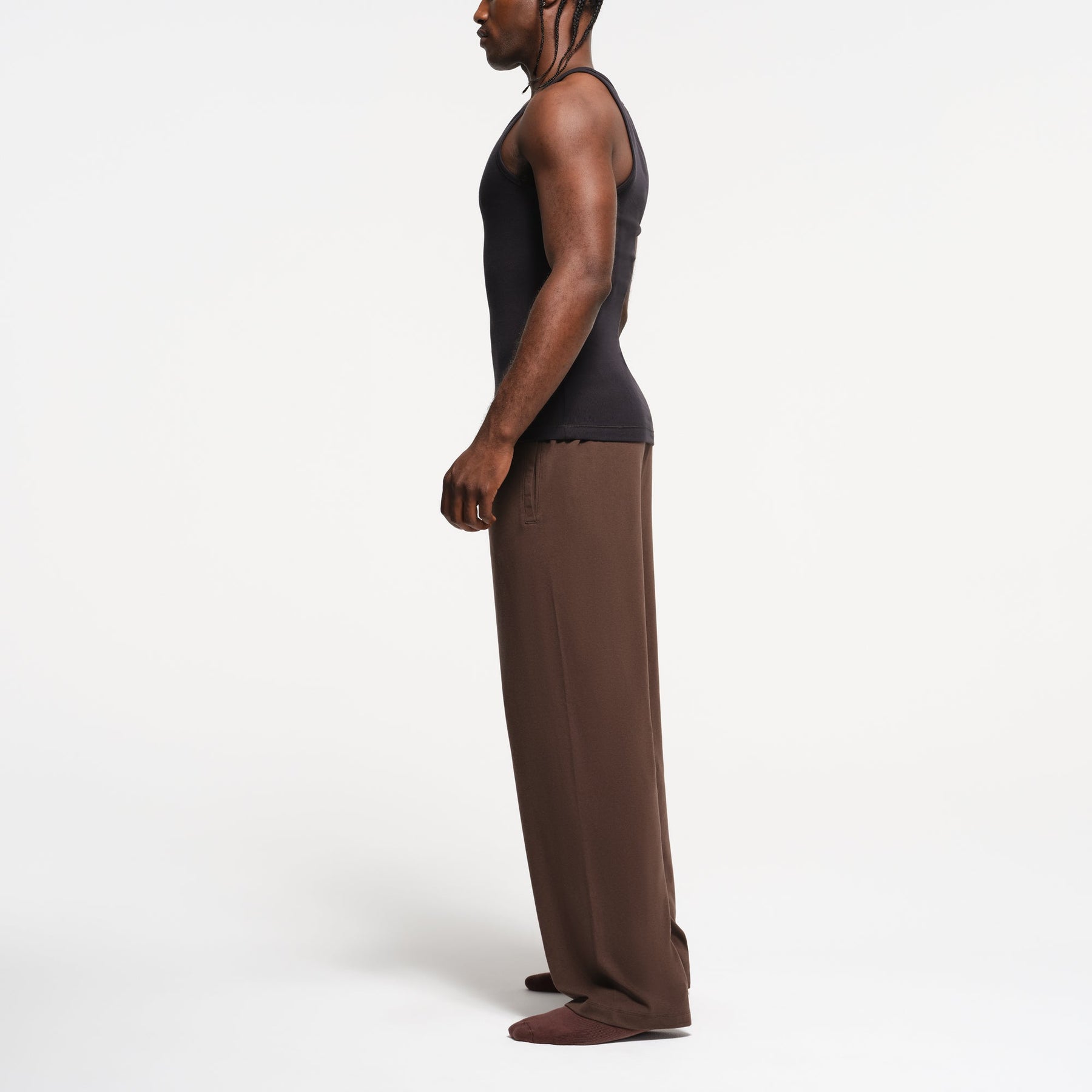 JERSEY LOUNGE MENS RELAXED STRAIGHT LEG PANT | MUD