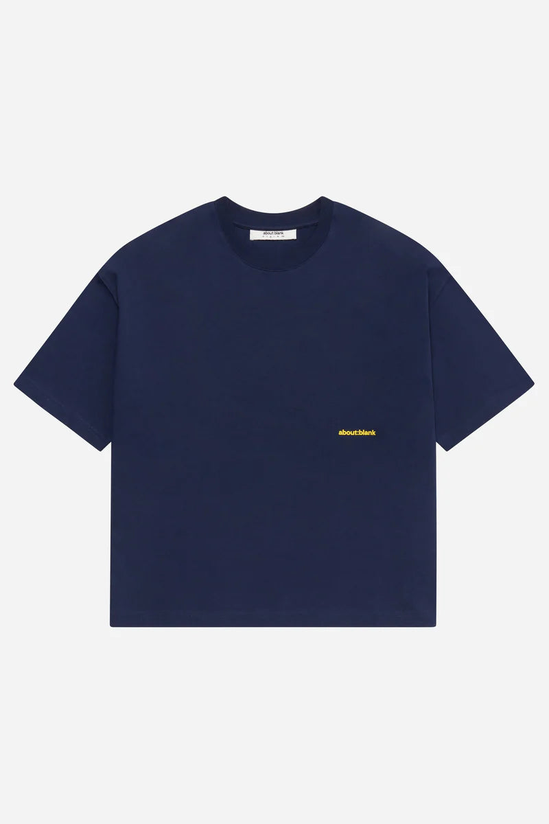 Box t-shirt - navy/yellow
