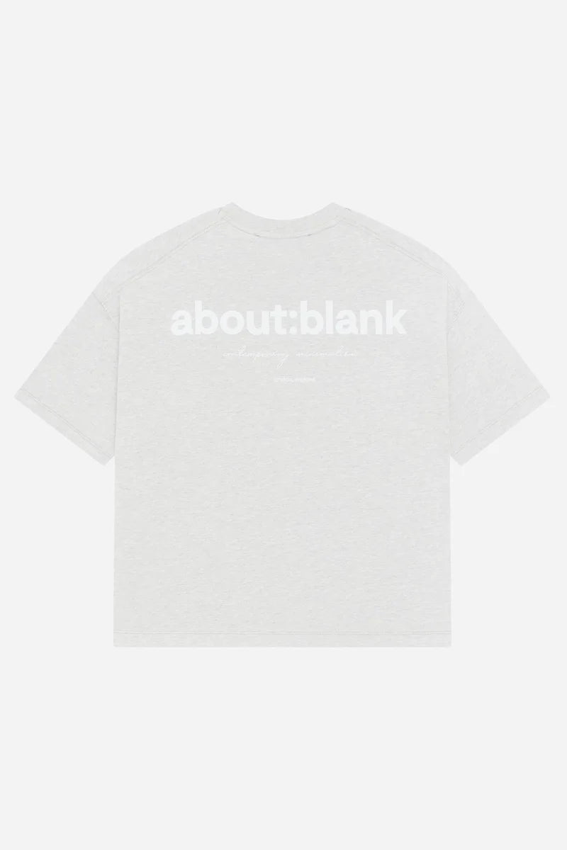Box t-shirt - grey marl/white