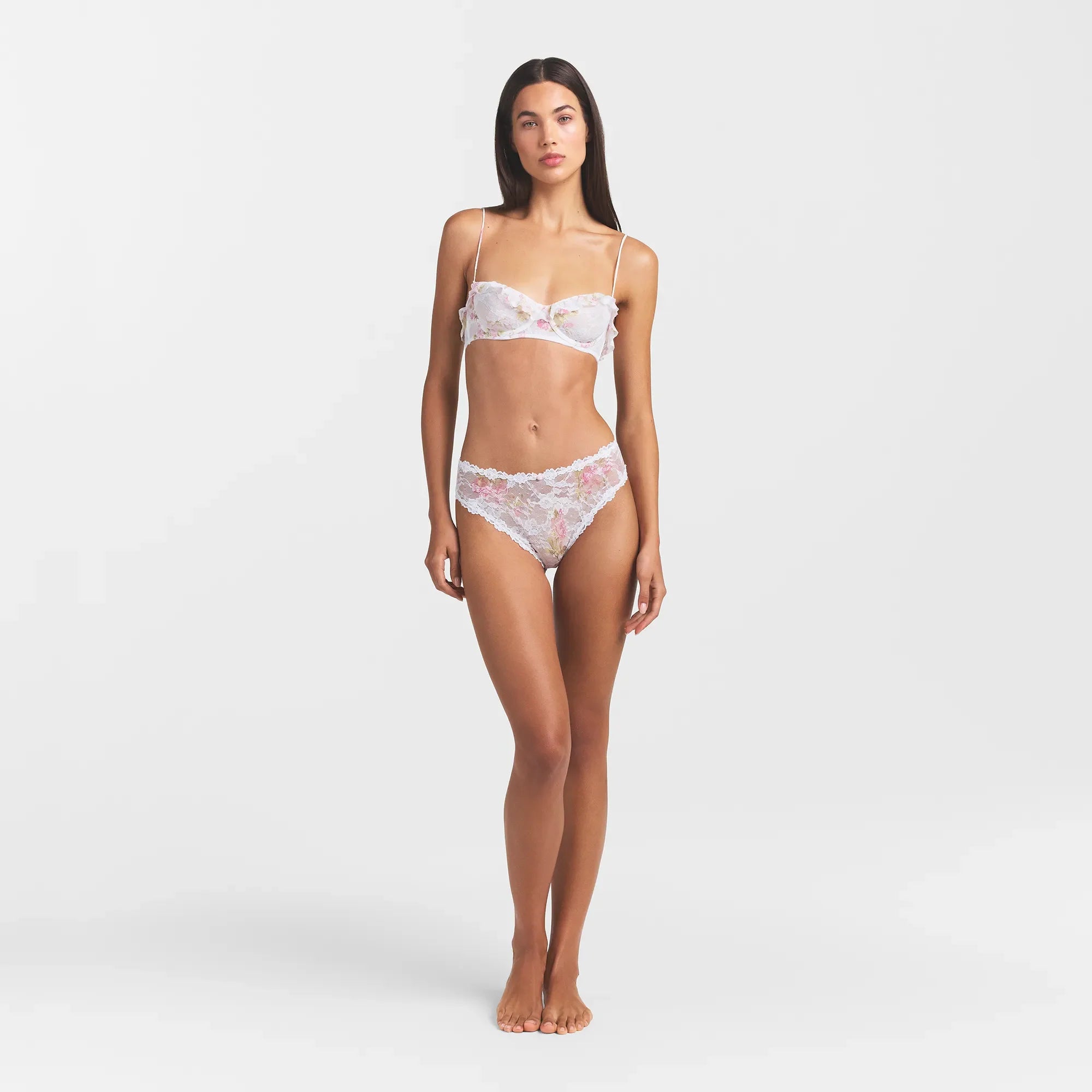 Stretch Lace Ruffle Unlined Bra