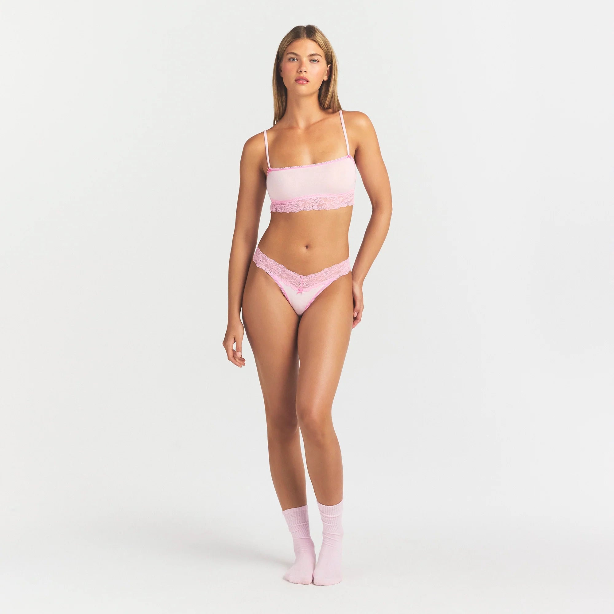 Lightweight Cotton Straight Neck Bralette