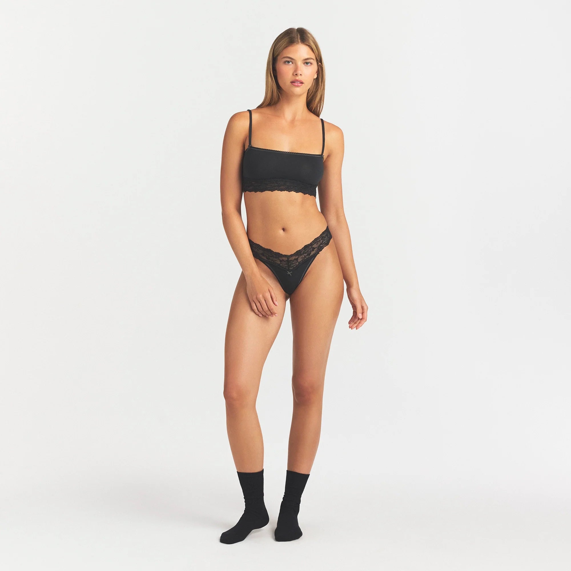 Lightweight Cotton Straight Neck Bralette