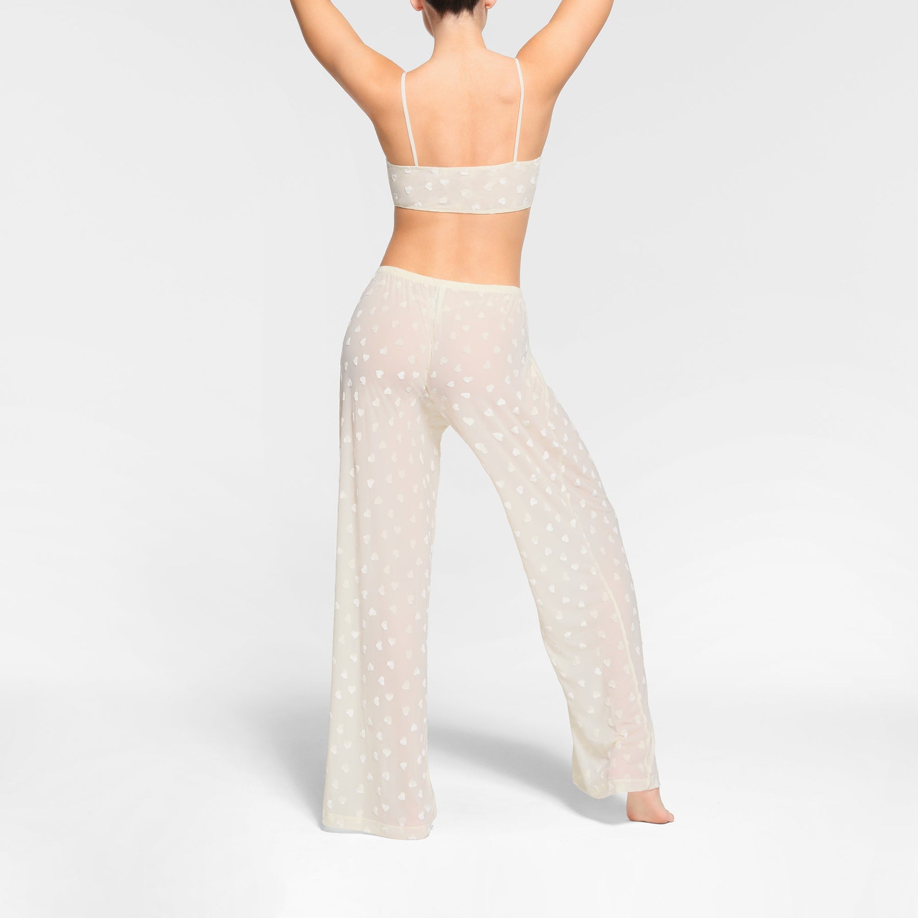 SHEER VELVET TIE FRONT BRALETTE | MARBLE