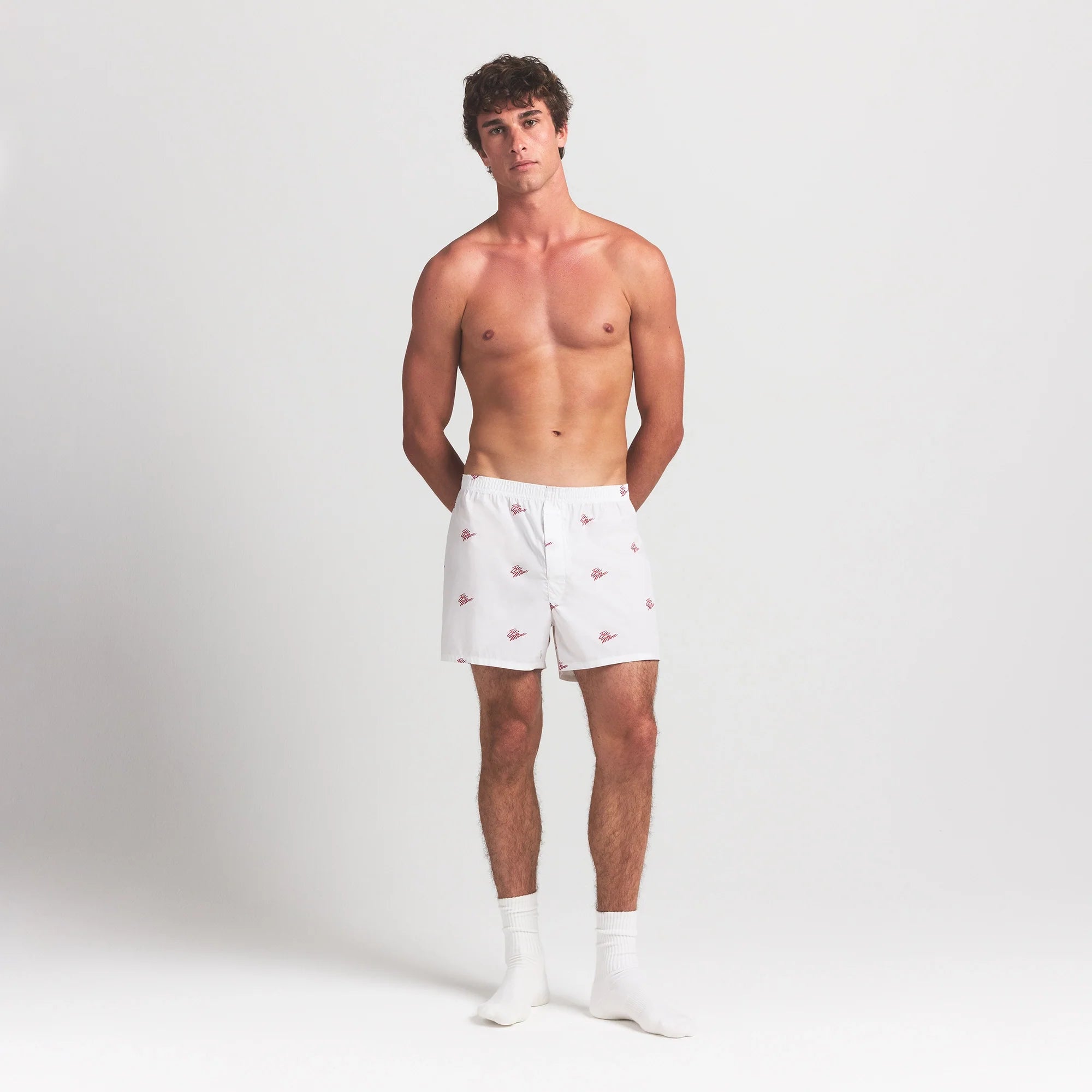 COTTON POPLIN MENS BOXER | CHALK BE MINE