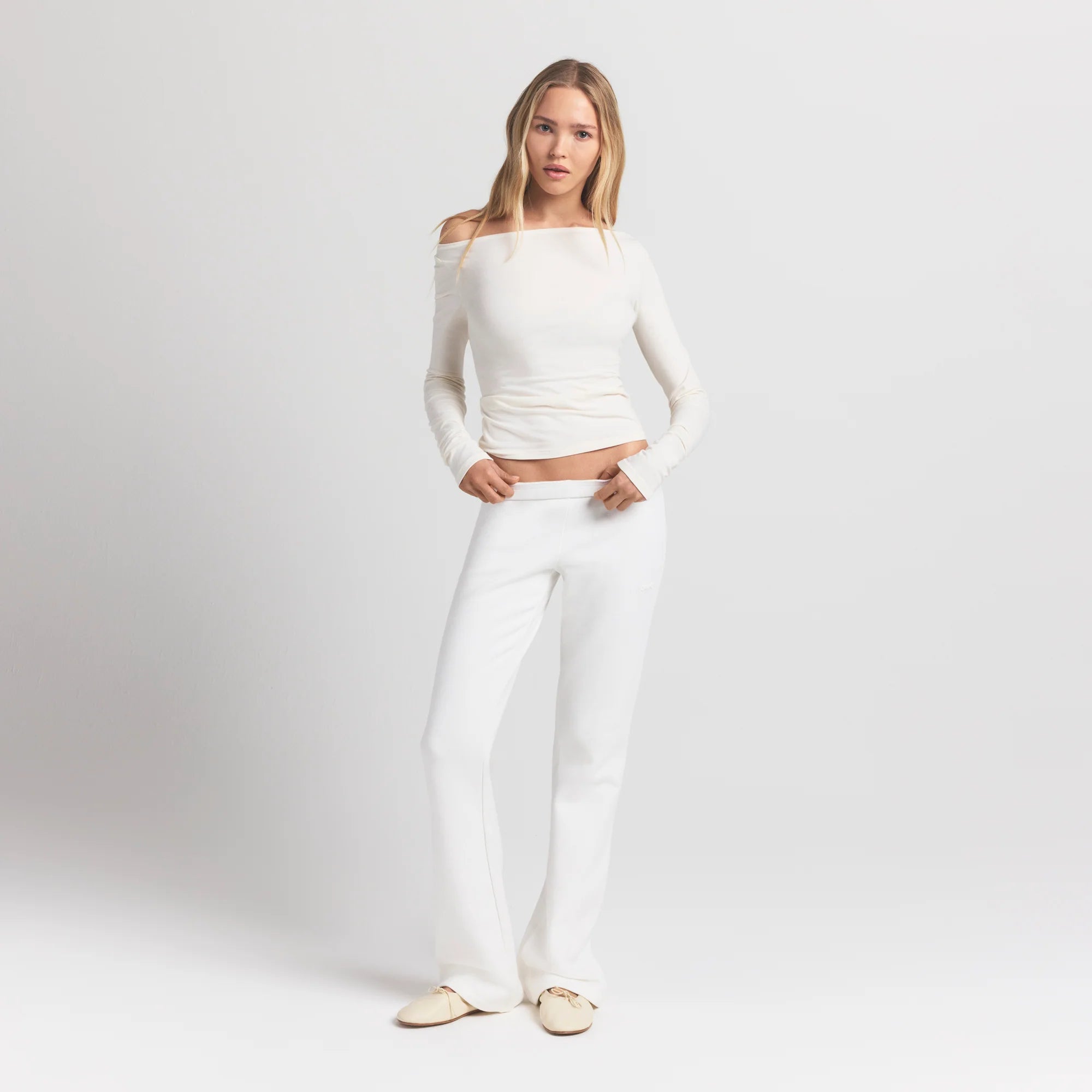 Cotton Fleece Slim Pant