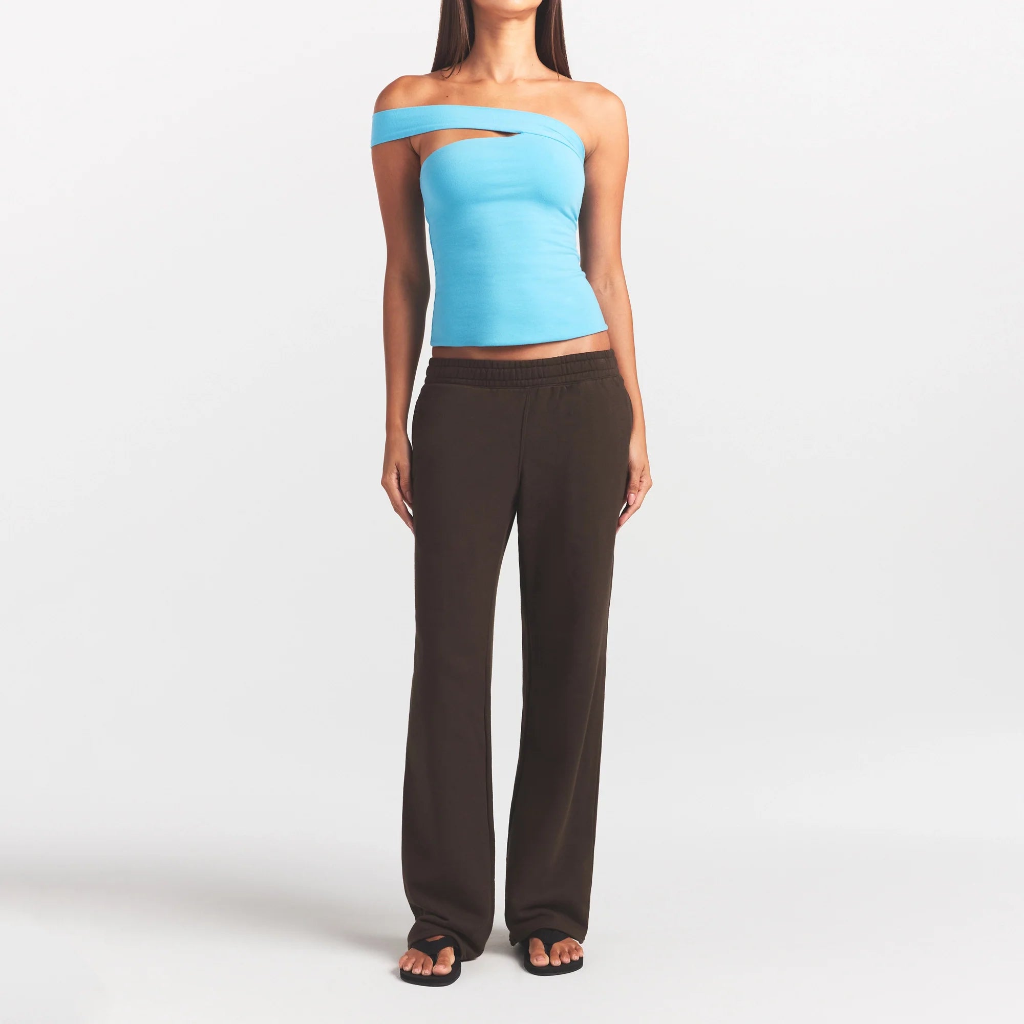 French Terry Straight Leg Pant