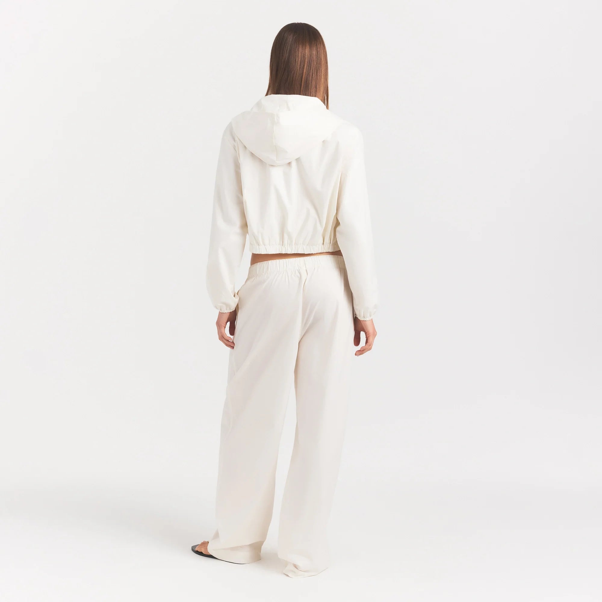 Woven Cotton Oversized Straight Leg Pant
