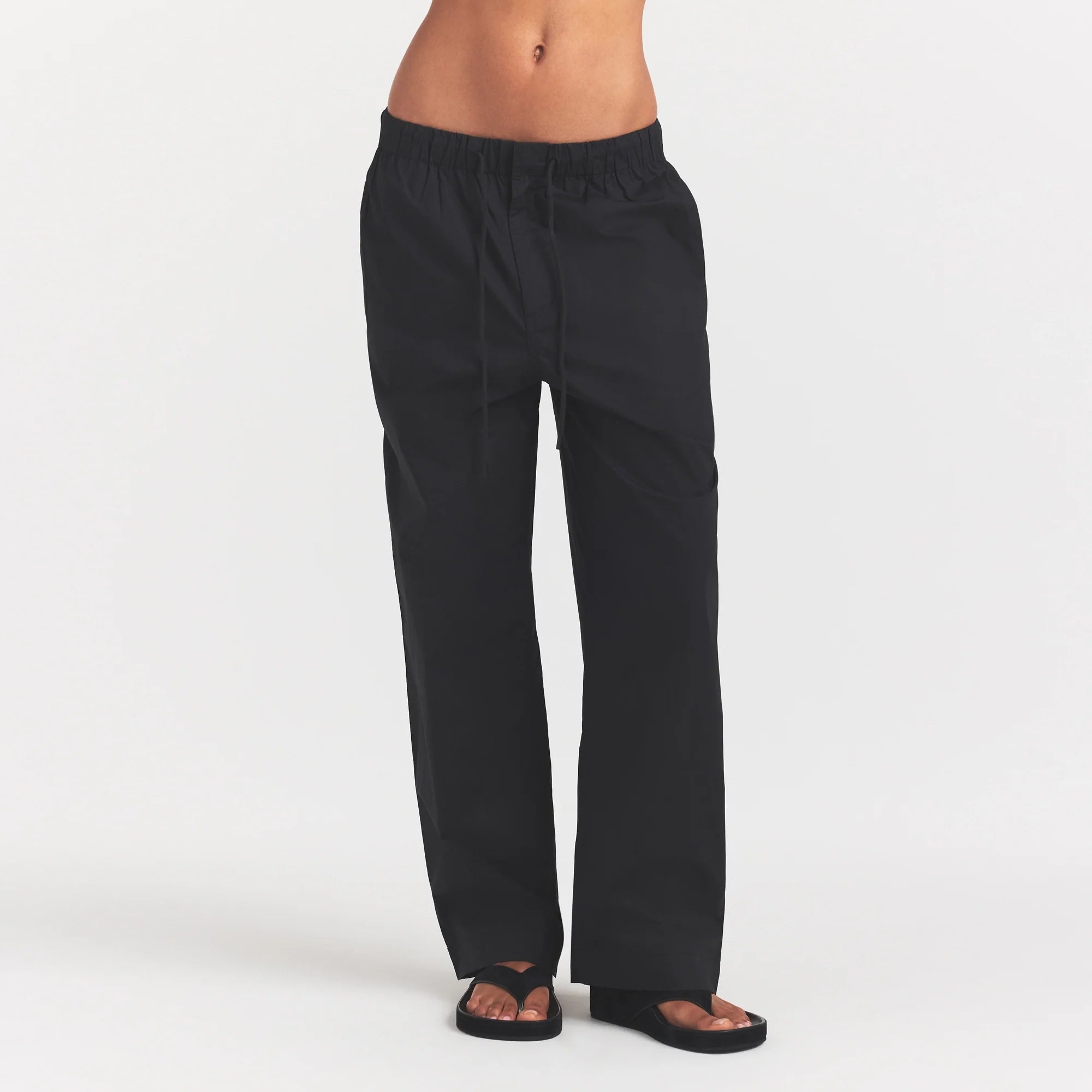 Woven Cotton Oversized Straight Leg Pant