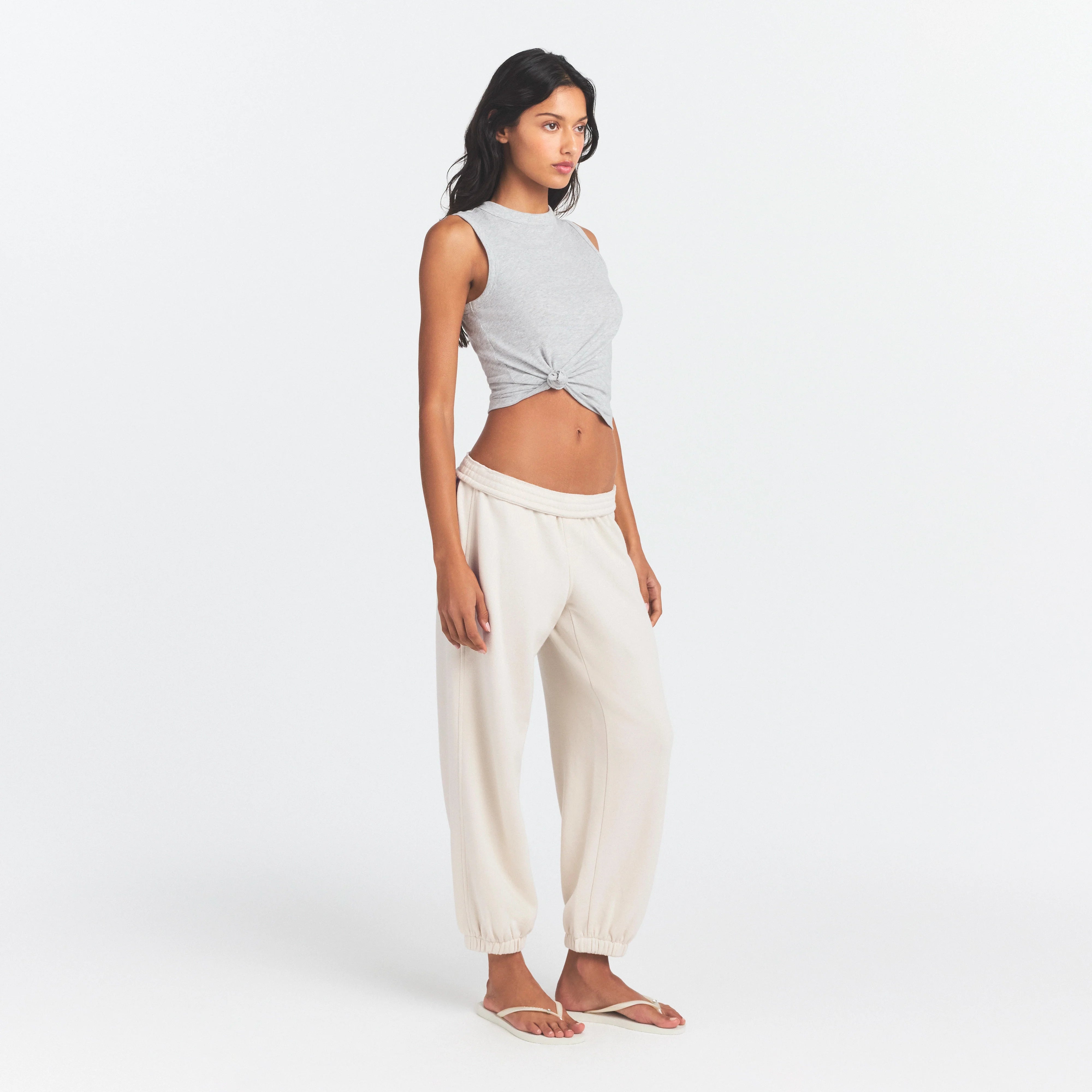 Drapey French Terry Cropped Jogger