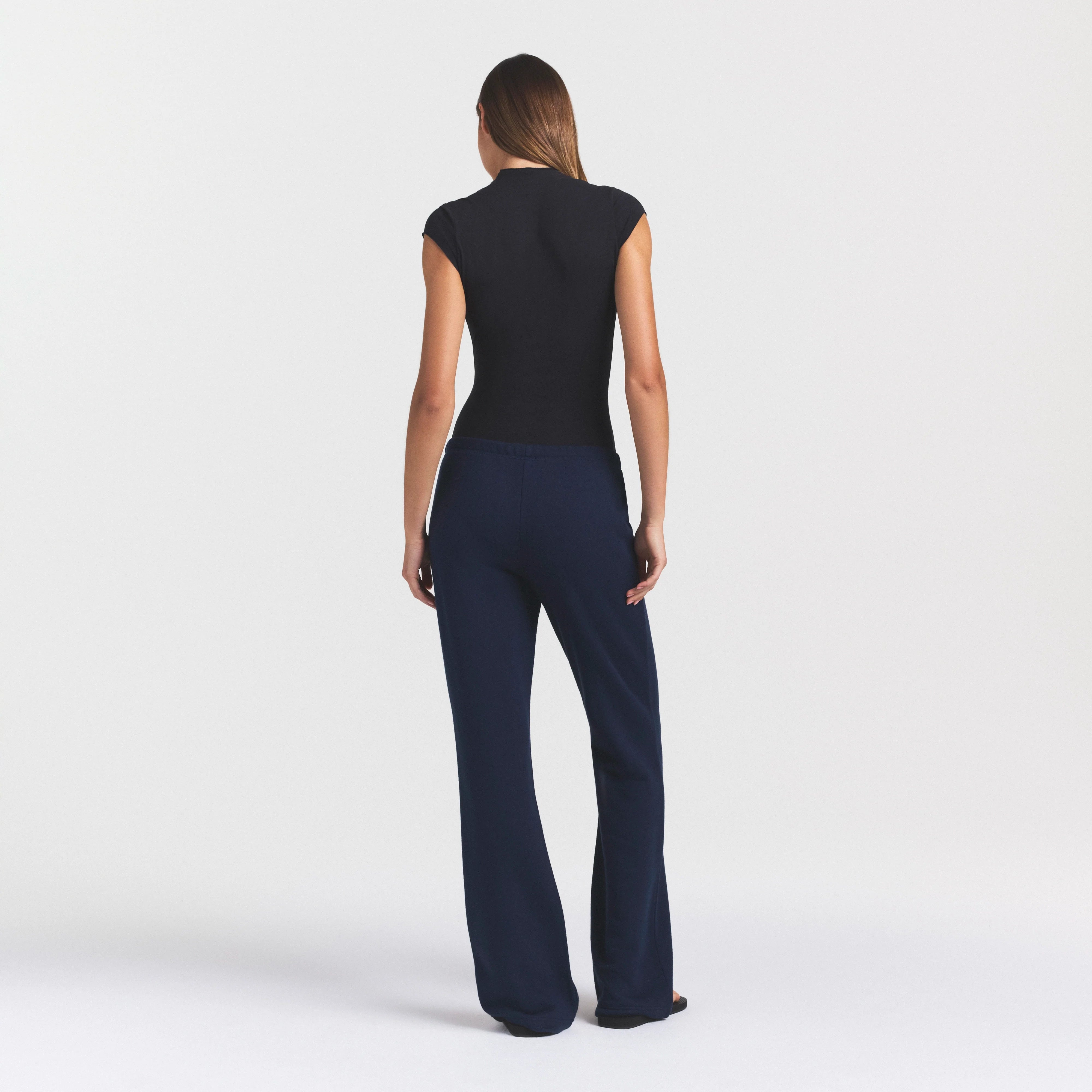 Drapey French Terry Straight Leg Pant