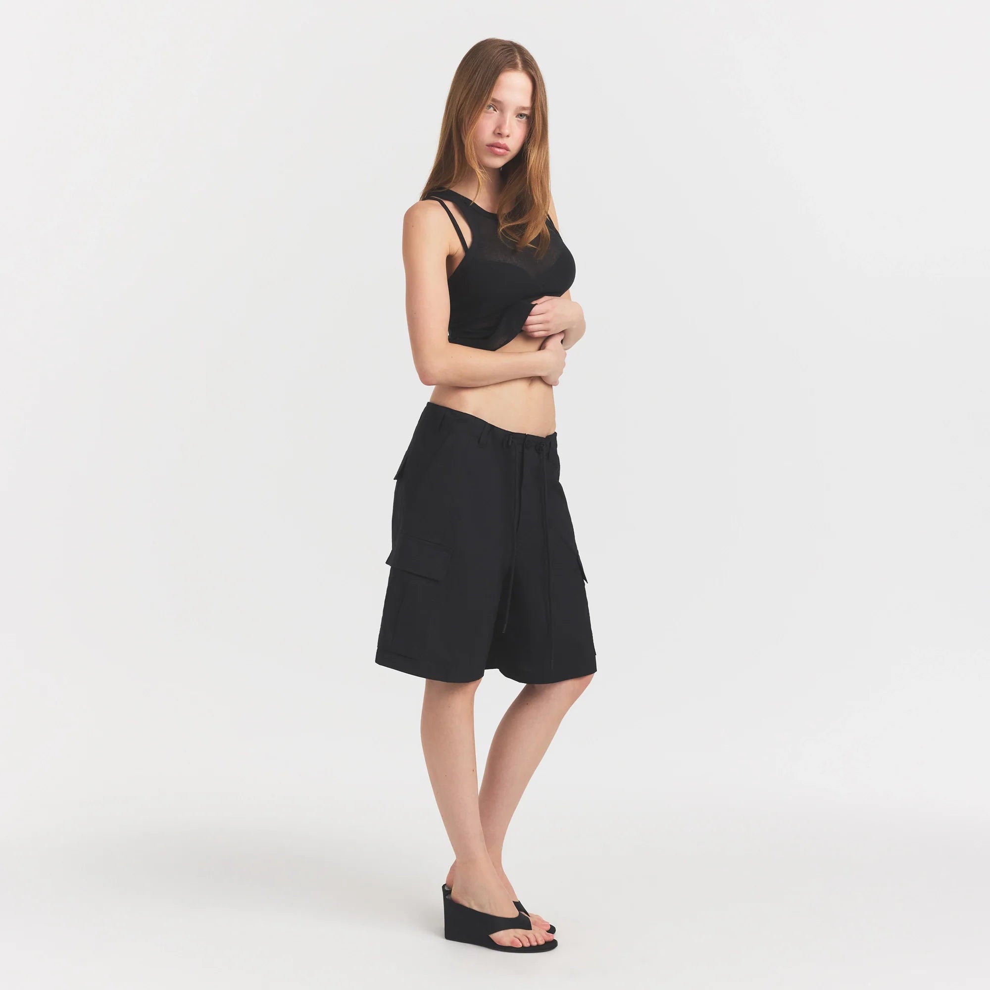 Woven Cotton Oversized Cargo Short