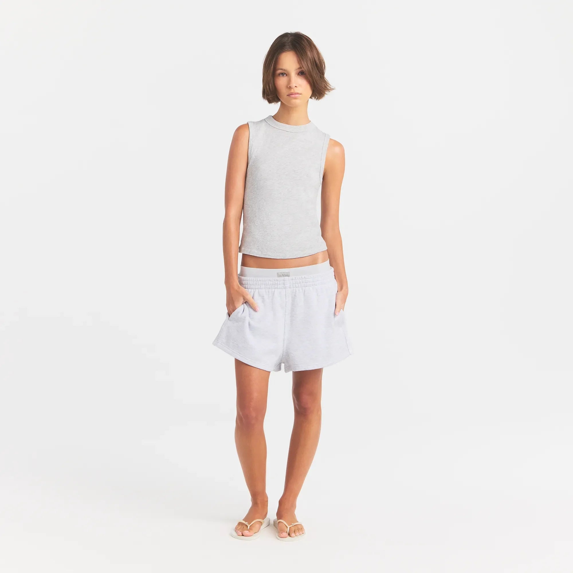 Cotton Fleece Double Waistband Short