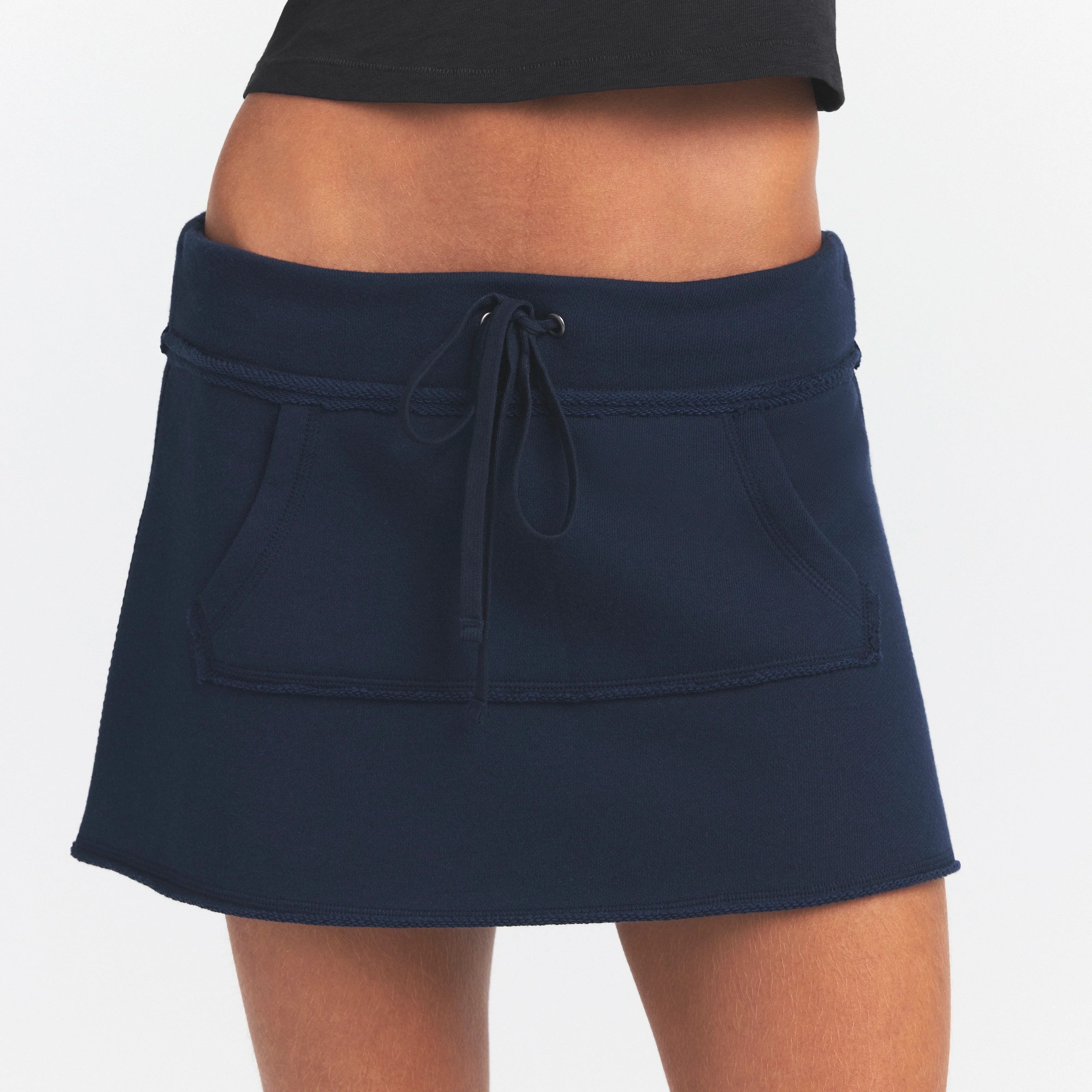 Drapey French Terry Mini Skirt