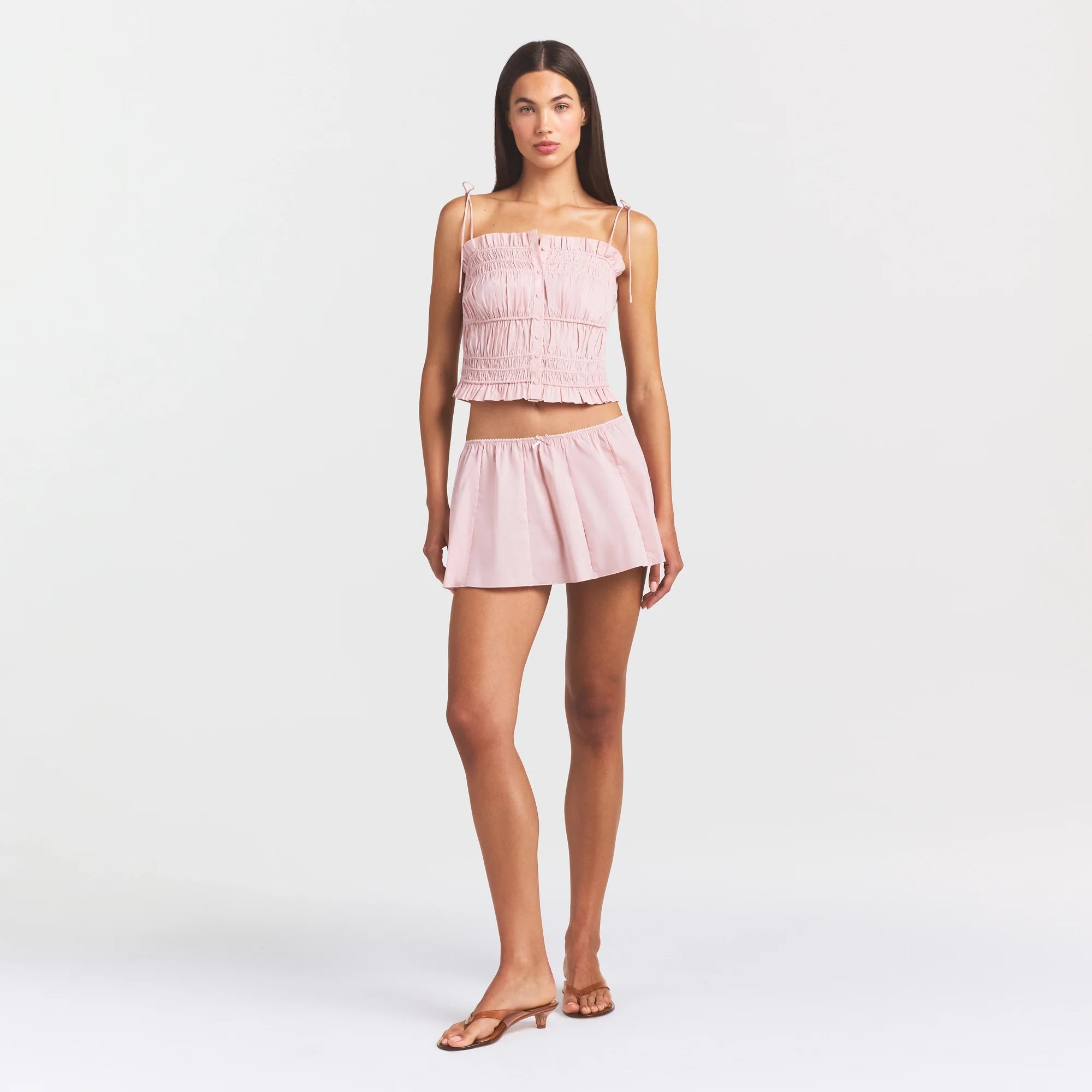 Poplin Apparel Mini Skirt