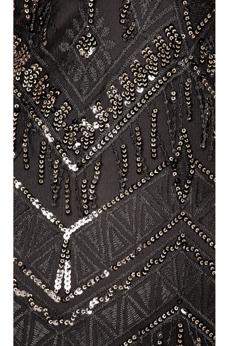 superdown Nia Sequin Fringe Dress in Black