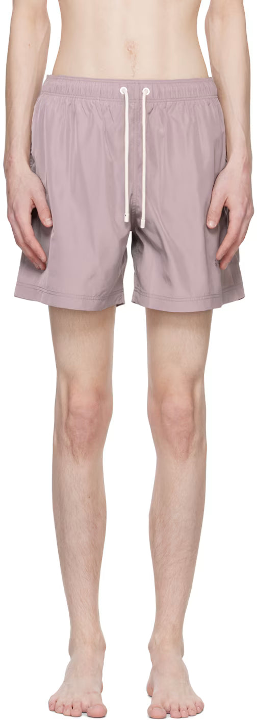 Purple Embroidered Swim Shorts