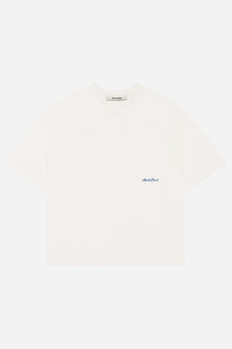 Banner t-shirt - oat/estate blue