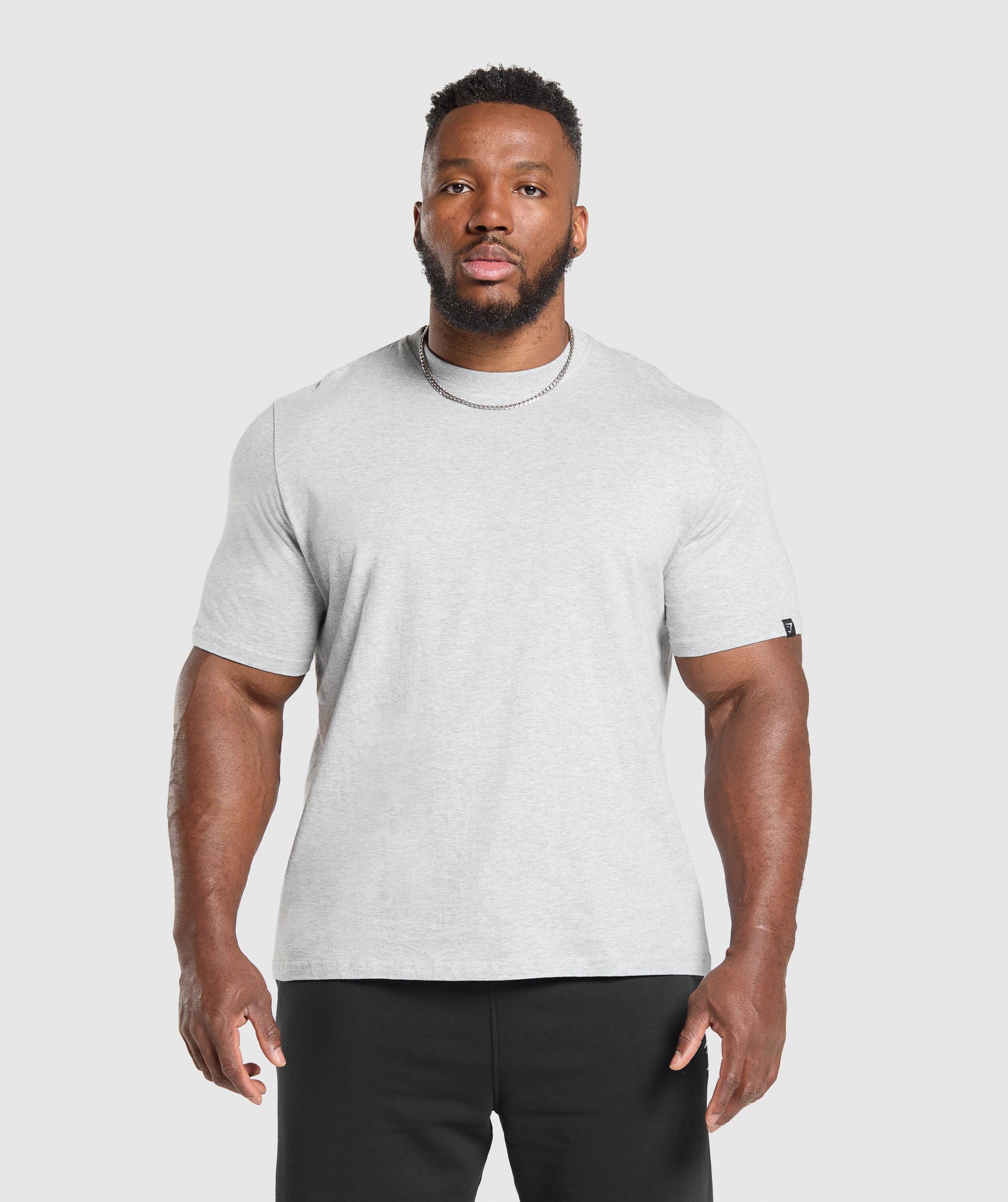 Gymshark T-Shirt 2 Pack - Black/Light Grey Marl