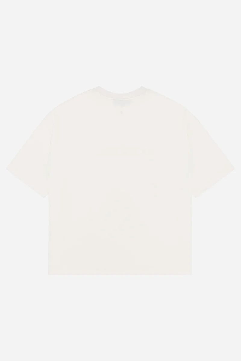 Block mock neck t-shirt - oat/black