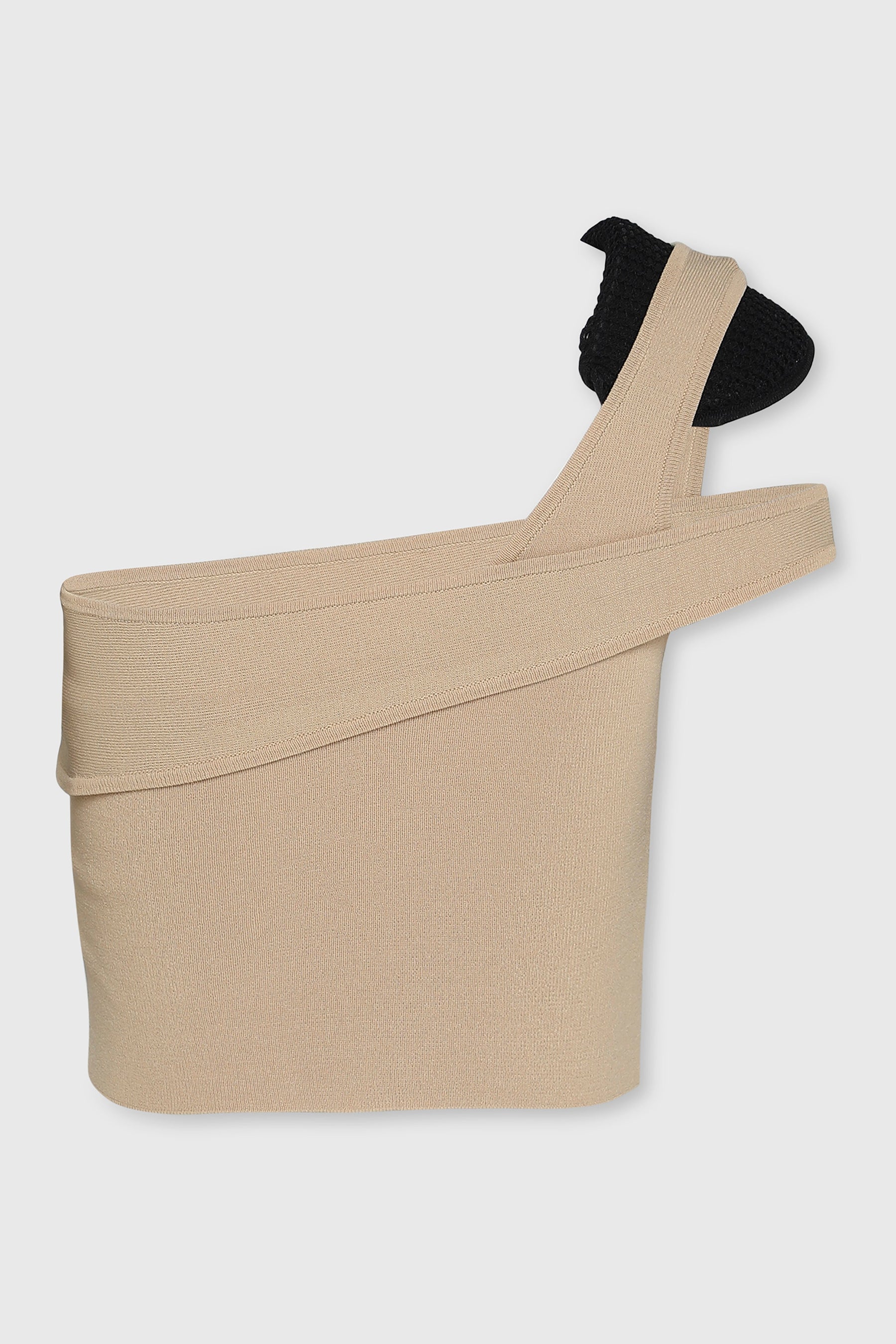 CROSSOVER ONE SHOULDER TOP W/ SHOULDER PAD