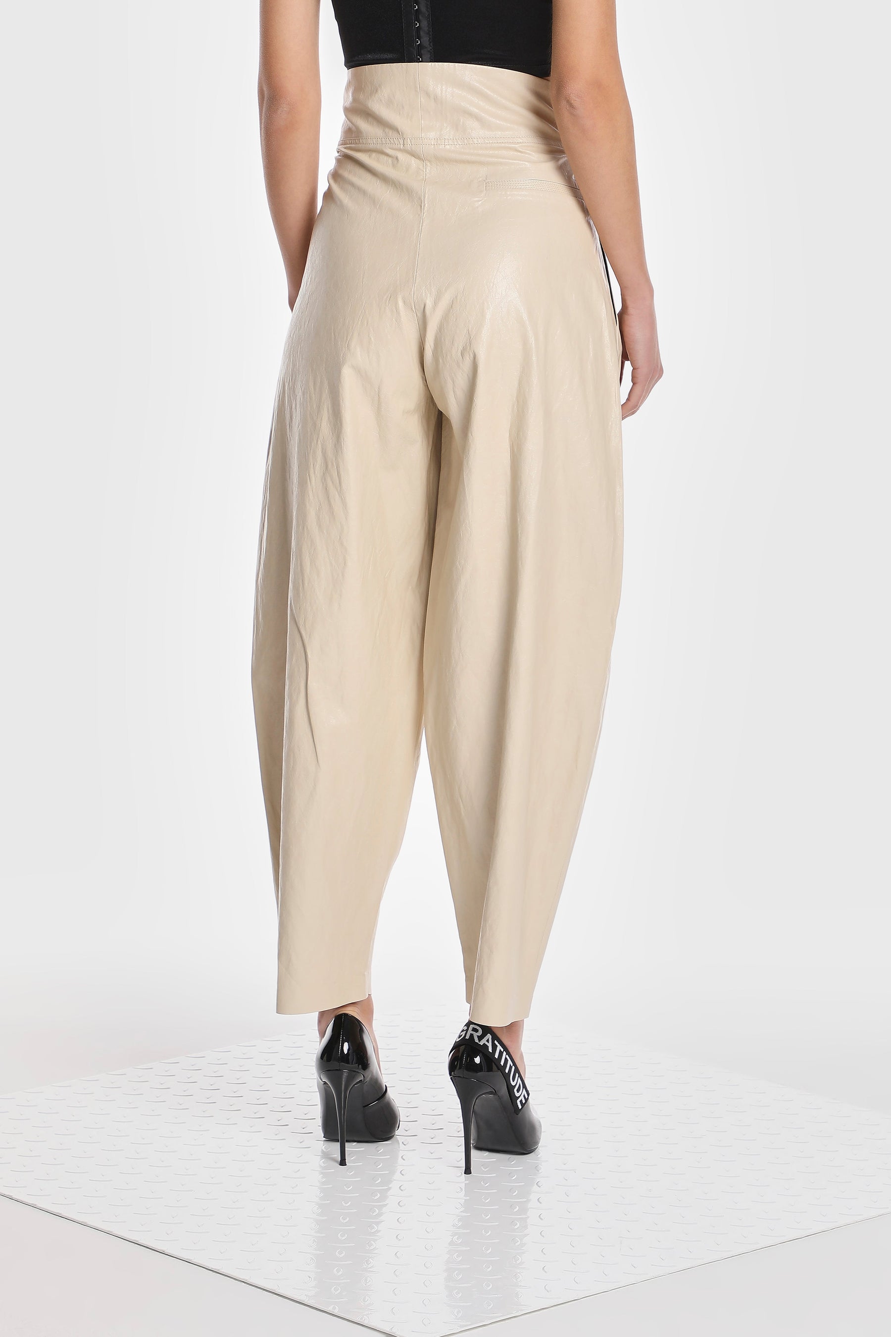 VEGAN LEATHER PARACHUTE PANTS