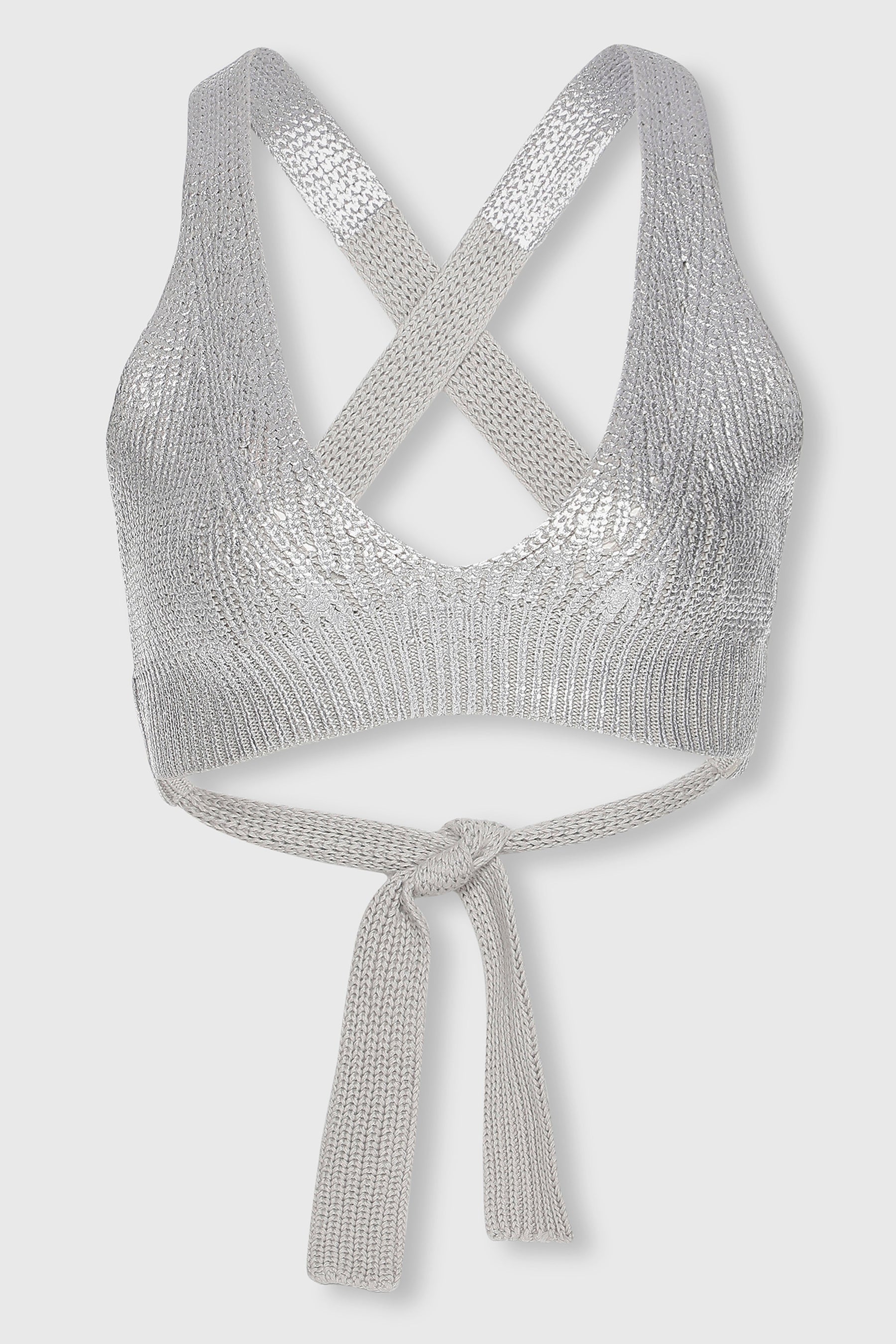 METALLIC EDGE KNIT BRALETTE