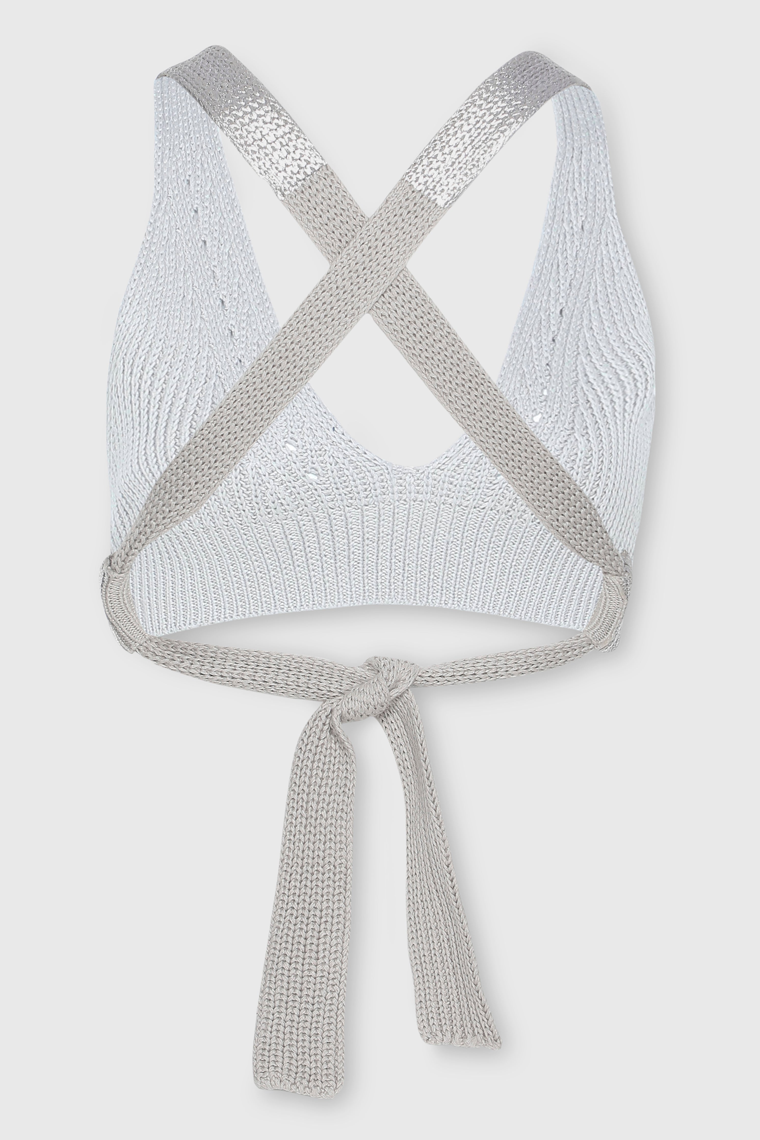 METALLIC EDGE KNIT BRALETTE