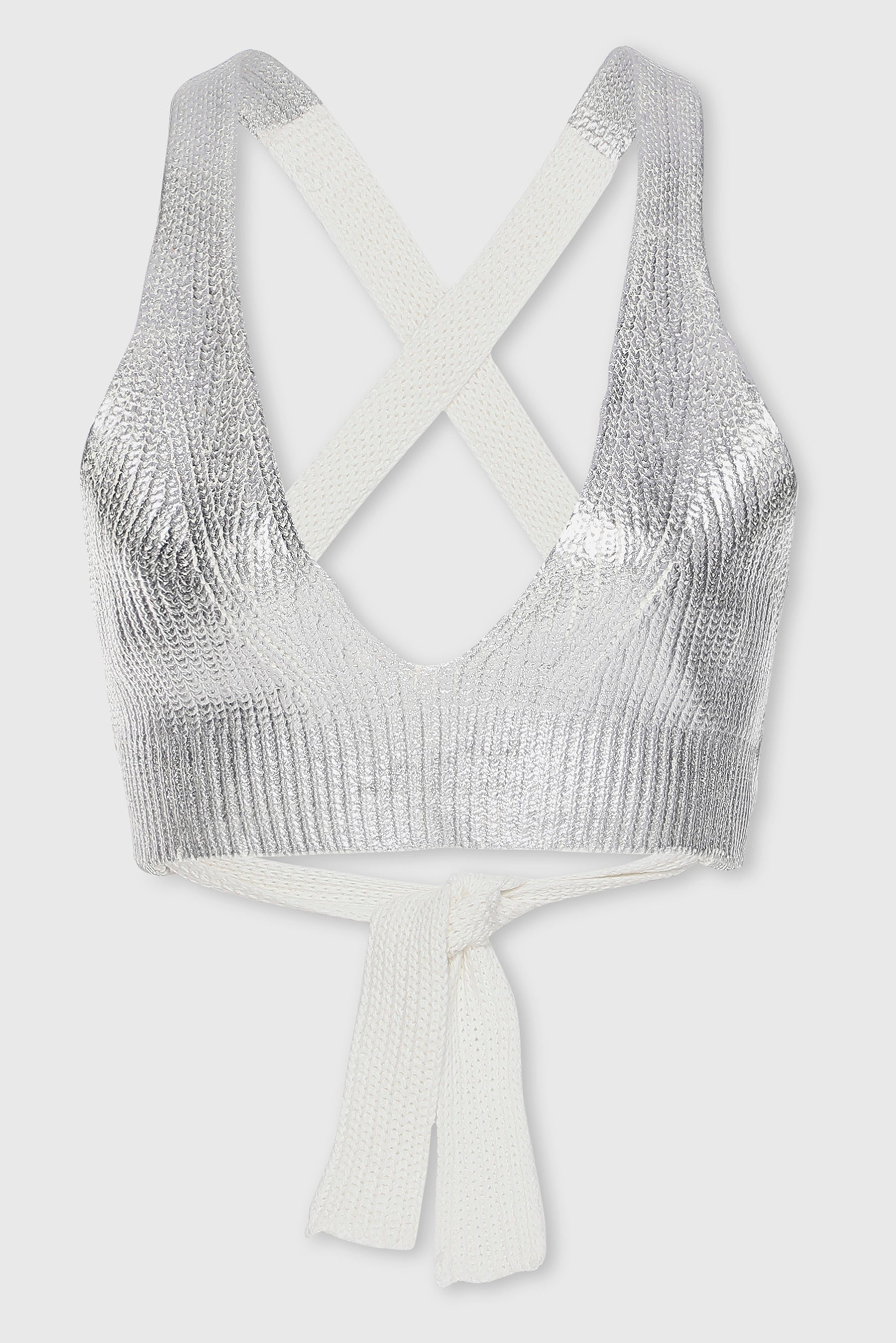 METALLIC EDGE KNIT BRALETTE