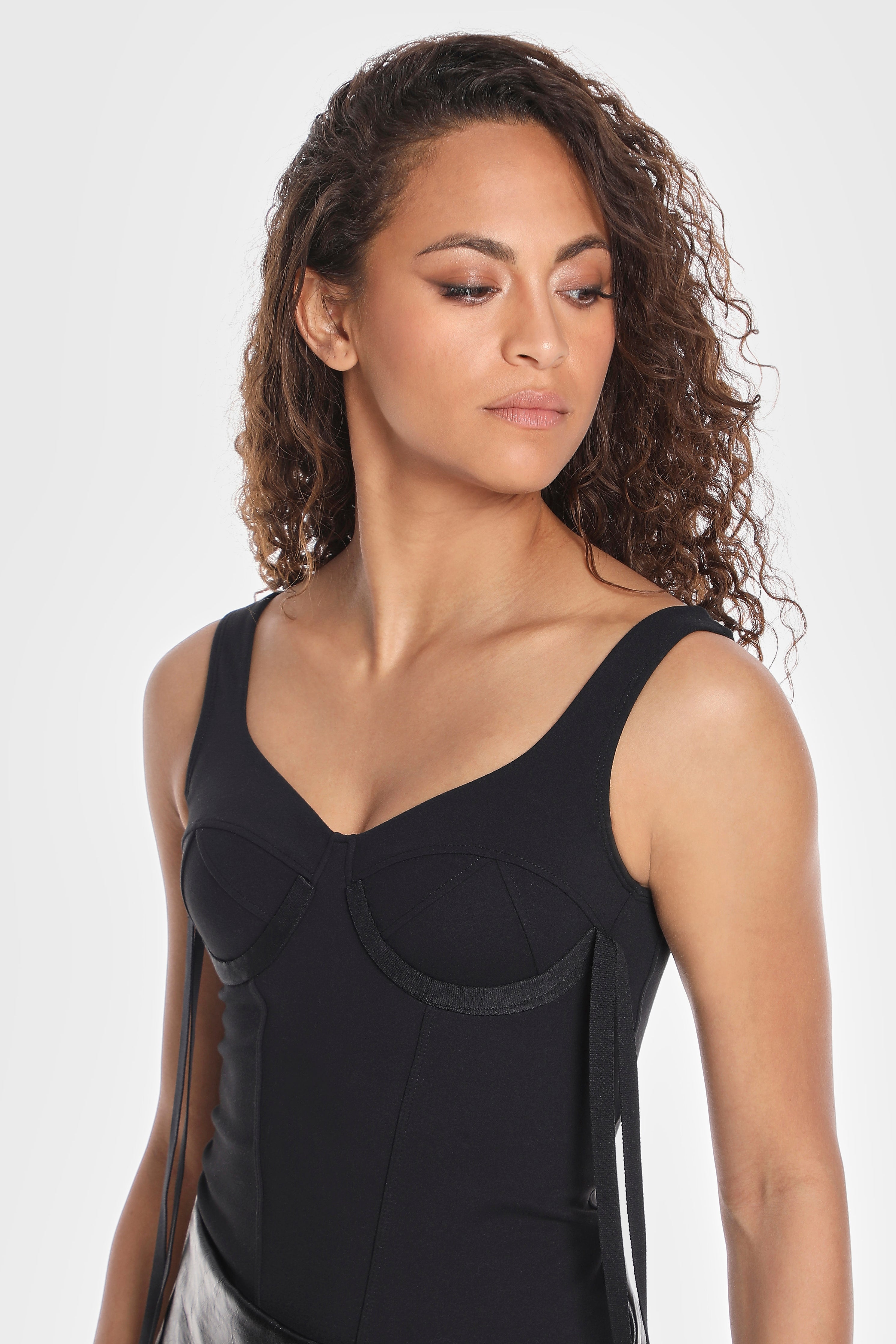 FAUX CORSET TANK W/ BRA LINES