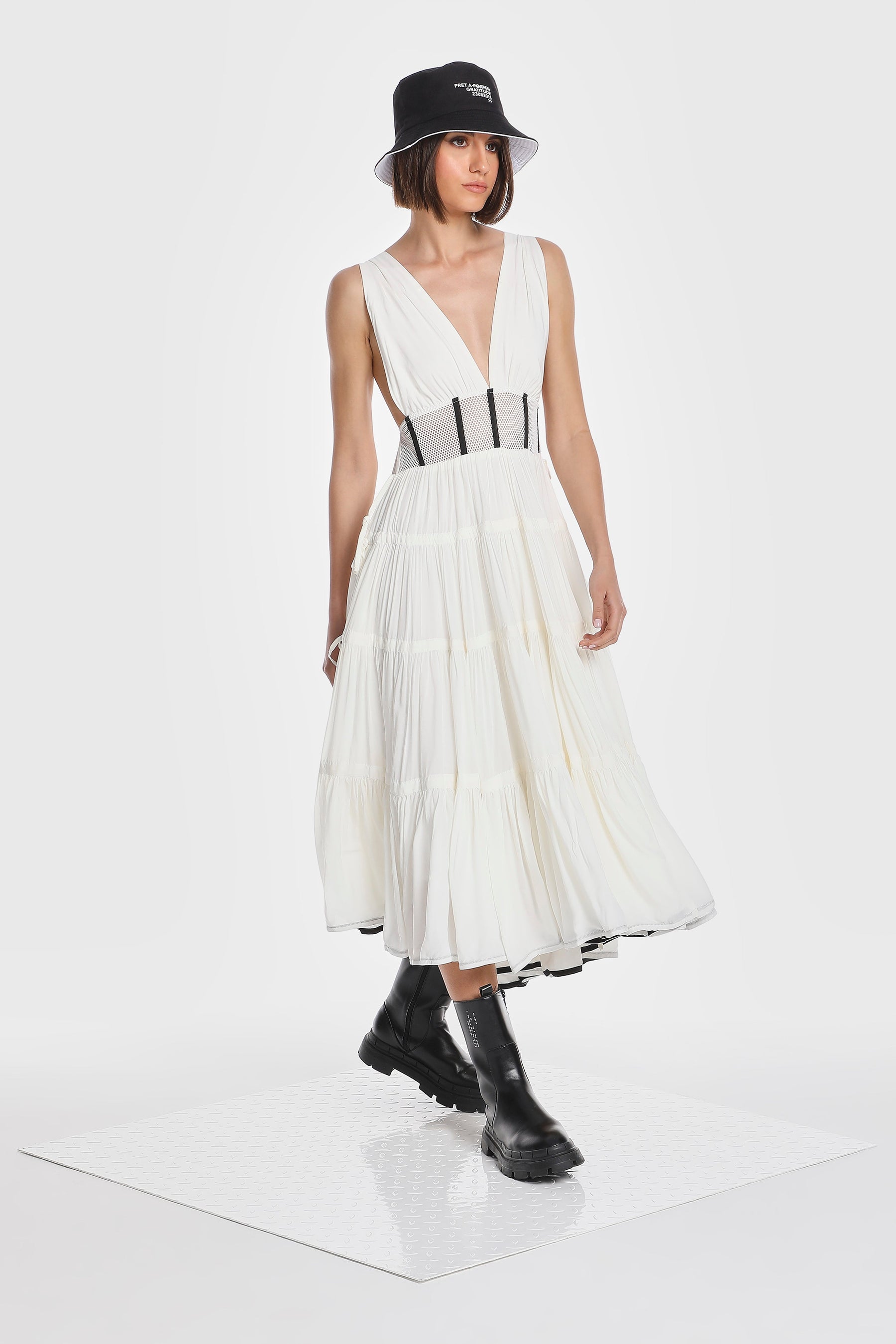 ELENI HALF CORSET DRESS
