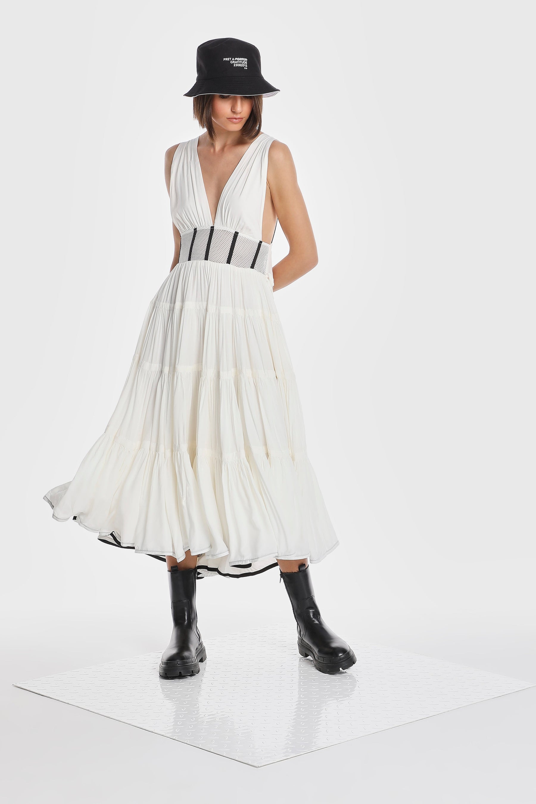 ELENI HALF CORSET DRESS