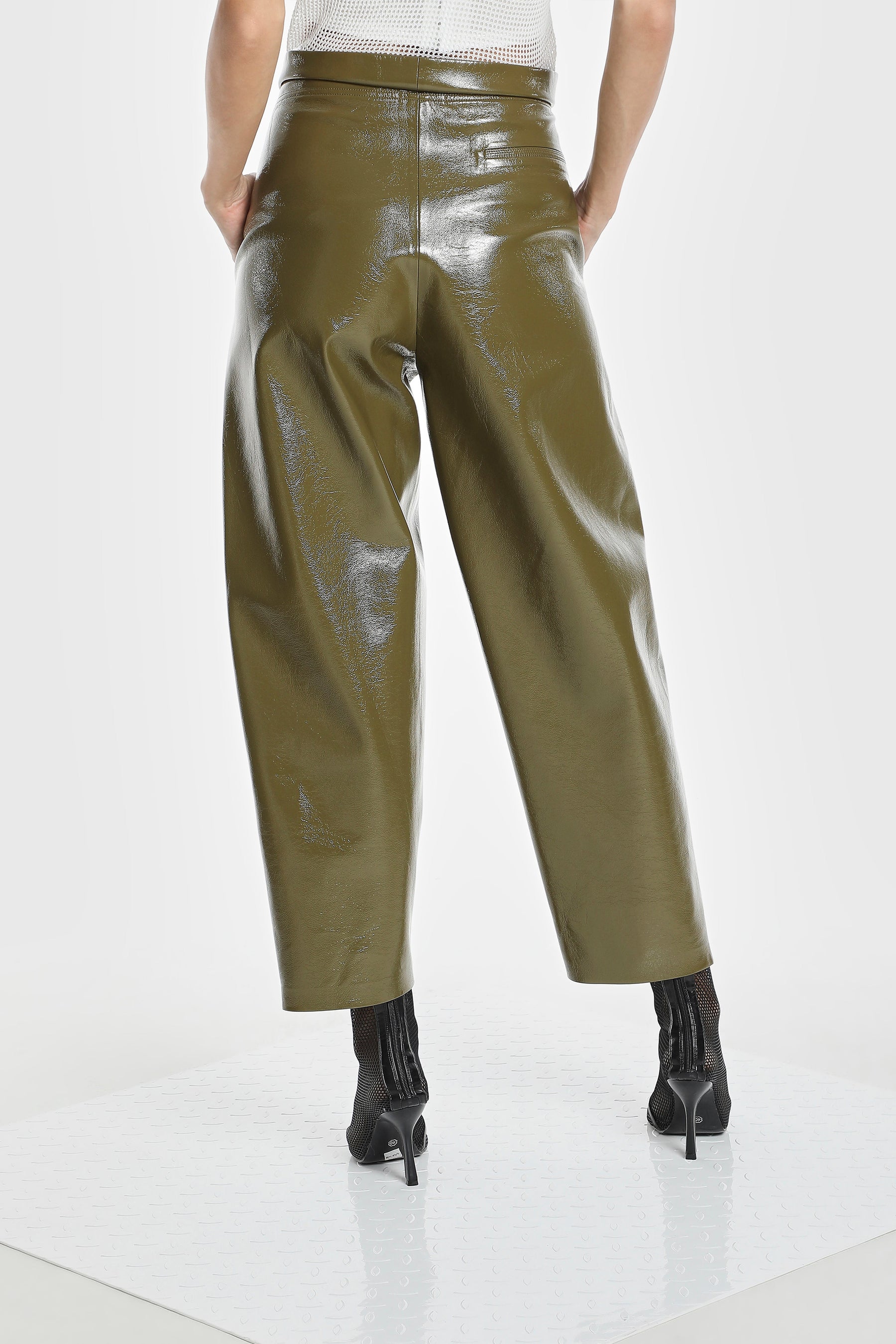 VEGAN LEATHER PARACHUTE PANTS