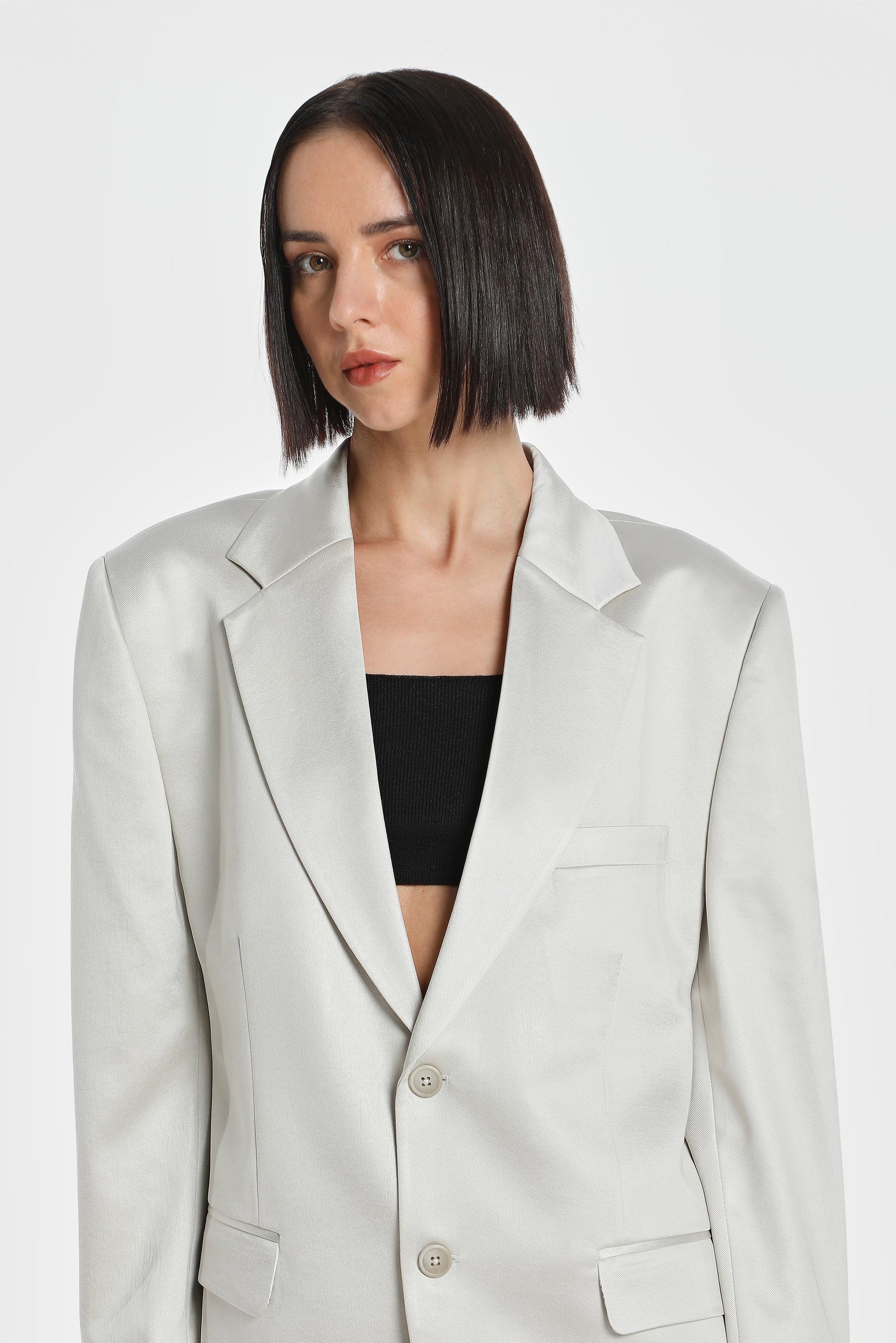 WHAT ARE YOU NOT SILK BLAZER