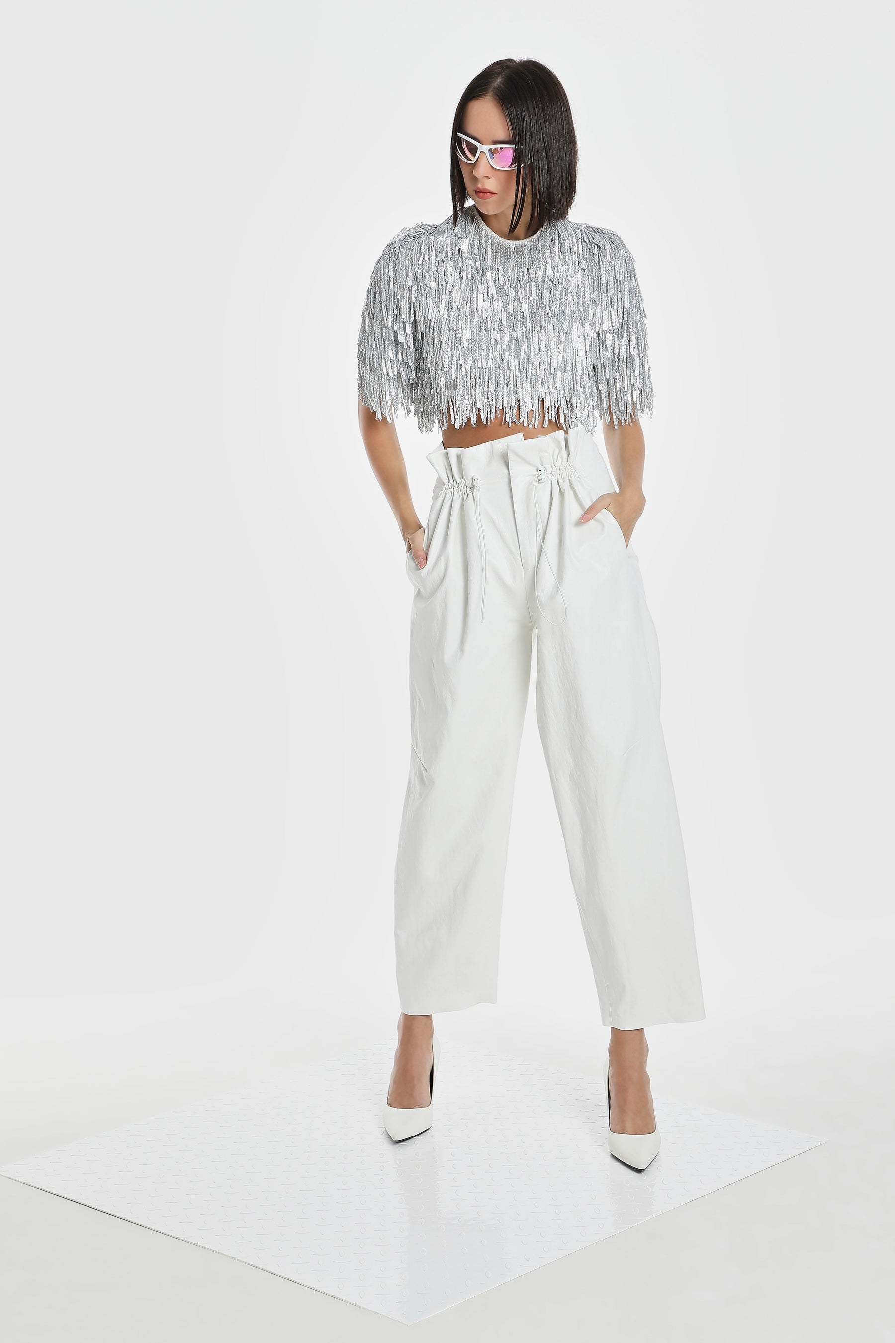 VEGAN LEATHER PARACHUTE PANTS